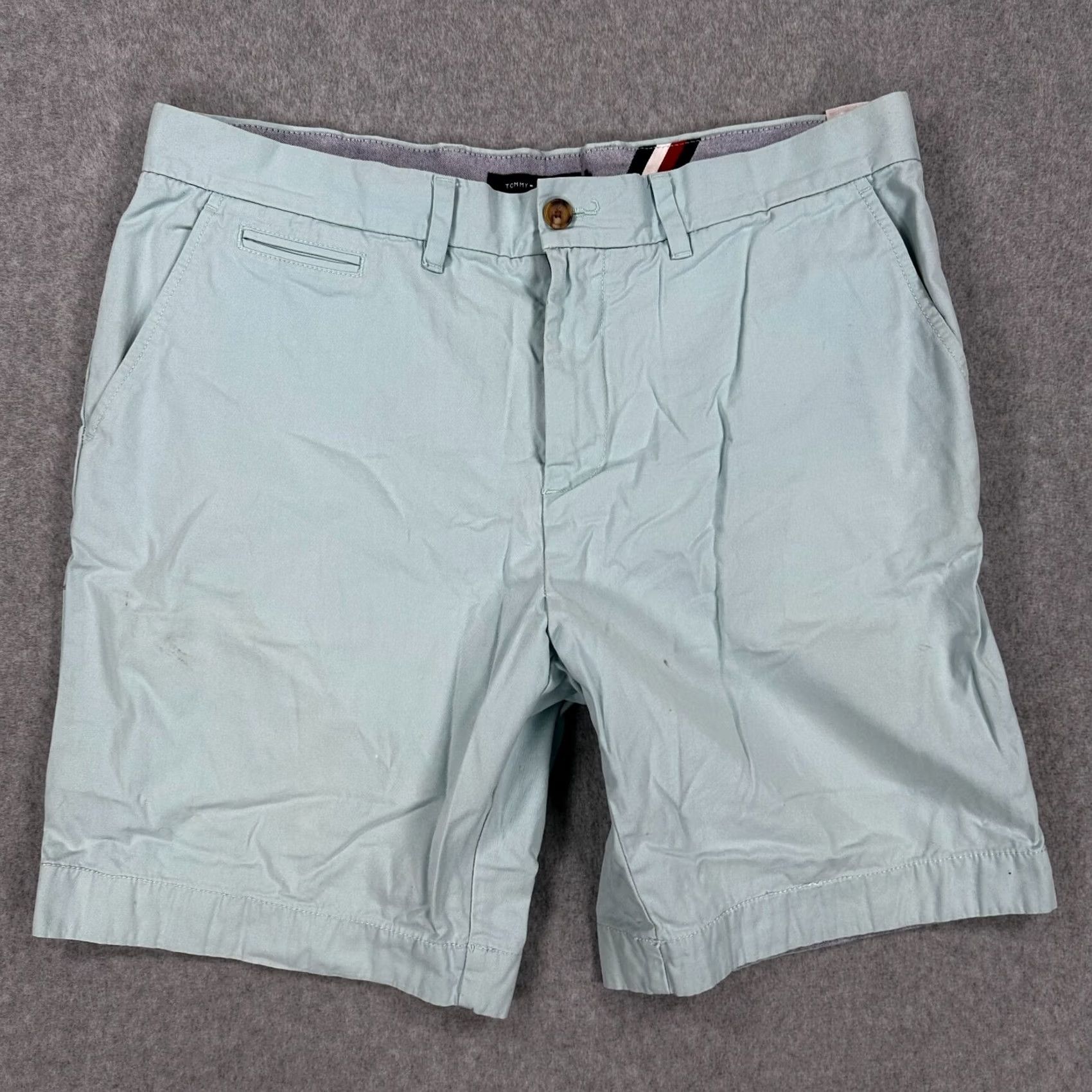 Tommy Hilfiger Tommy Hilfiger Chino Shorts Blue Men's 36 Flat Front Slash Pockets Regular Inseam 10 in Shortie Size US 36 / EU 52 - 2 Thumbnail