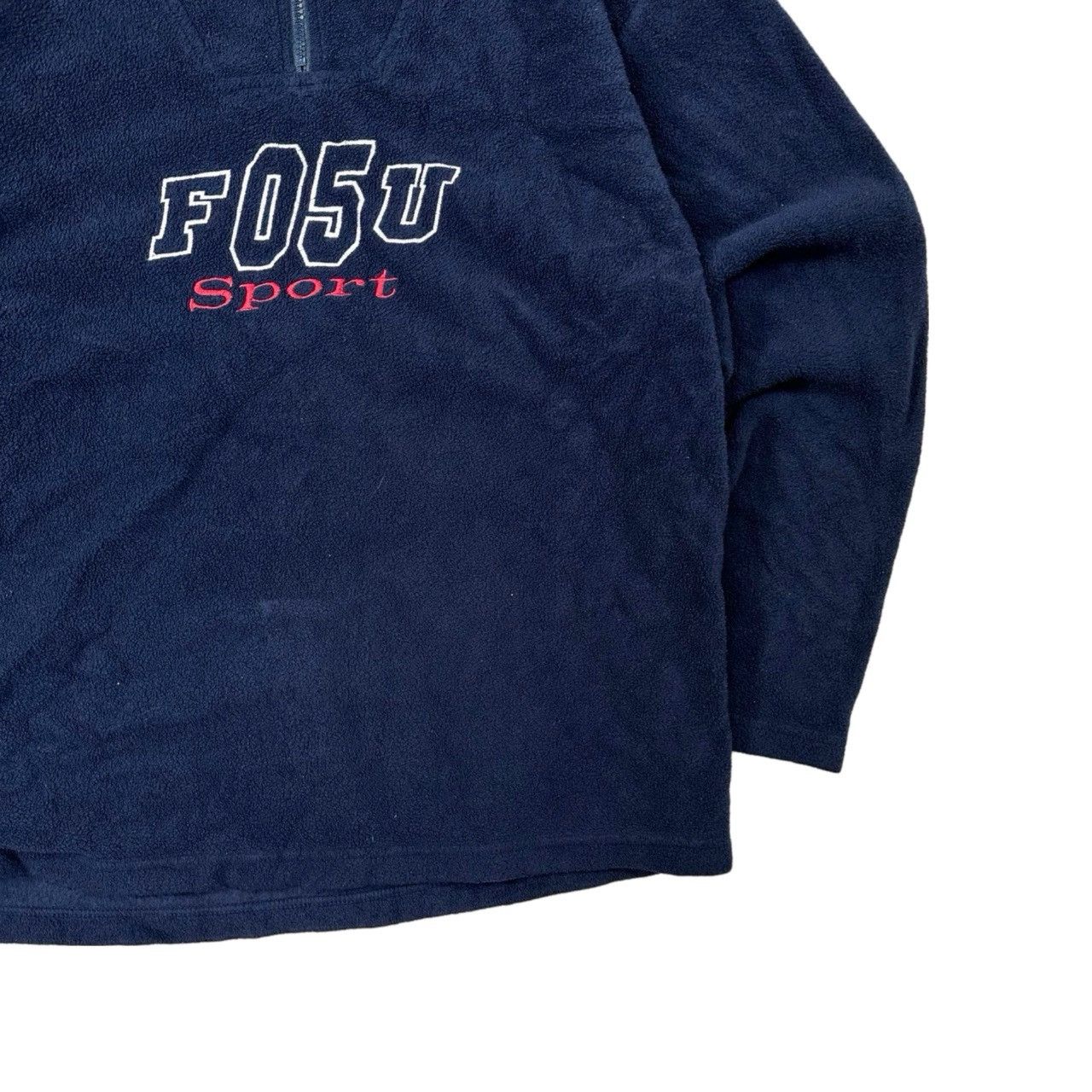Vintage Vintage 90s Fubu Sport Embroidered Quarter Zip Fleece Size US L / EU 52-54 / 3 - 3 Thumbnail