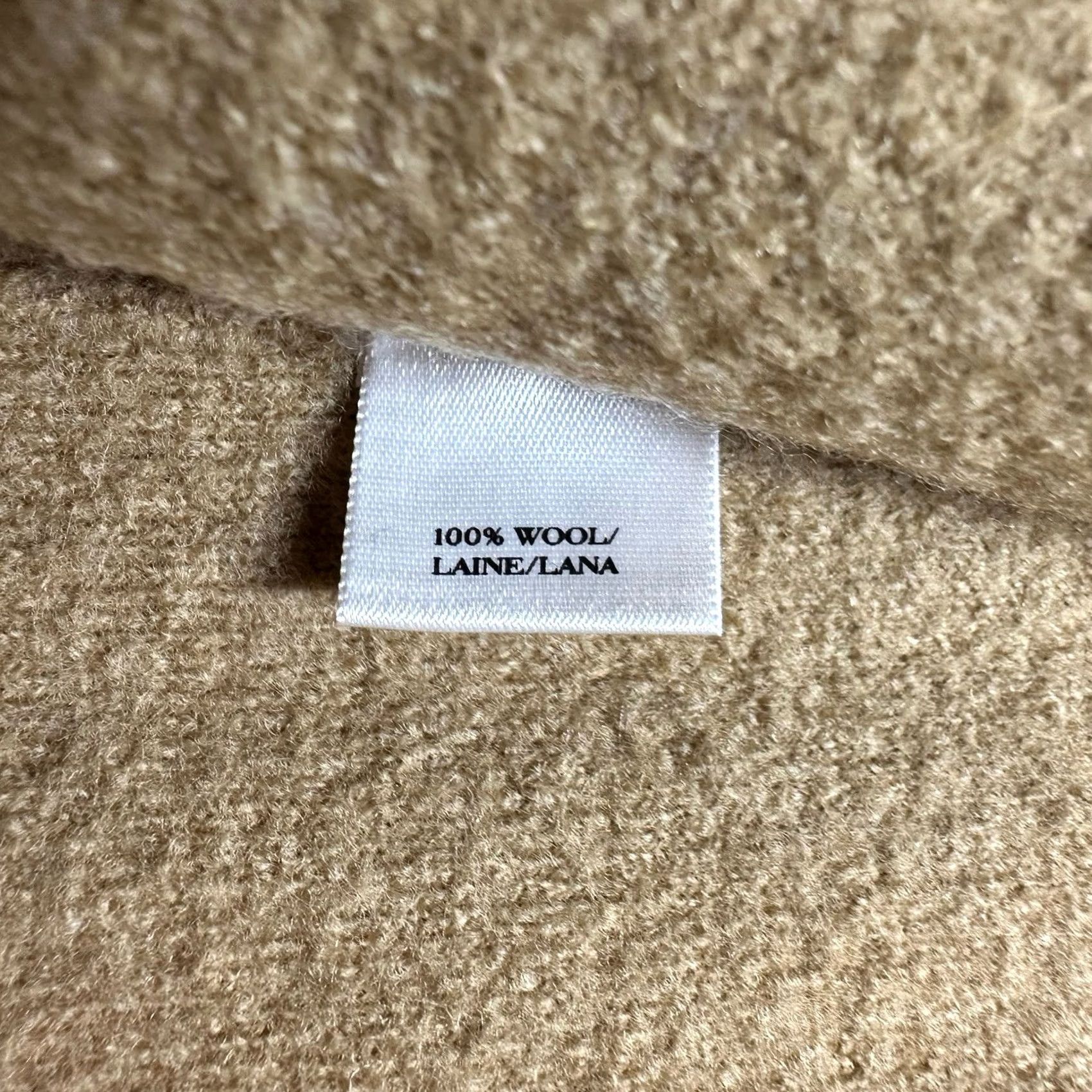 Ann Taylor Ann Taylor Jacket Womens M Beige 100% Wool Open Front Zip GUC Size M / US 6-8 / IT 42-44 - 5 Thumbnail
