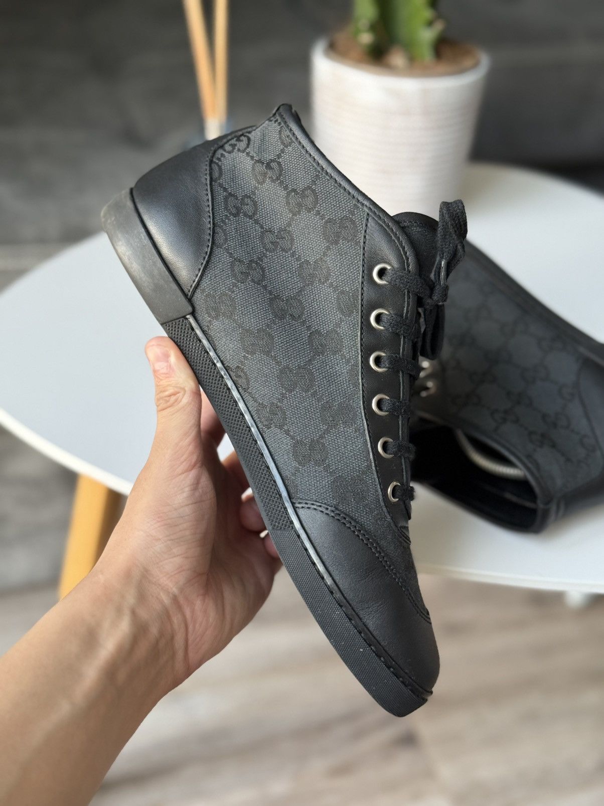 Gucci Gucci GG Monogram Sneaker High-Top Wmns Size US 8.5 / IT 38.5 - 11 Thumbnail