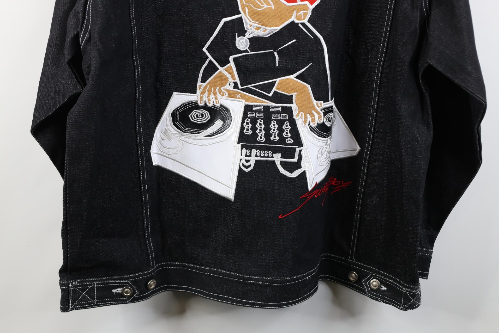 Vintage Deadstock Vtg 90s Streetwear Rap DJ Denim Trucker Jacket Size US XXL / EU 58 / 5 - 20 Thumbnail