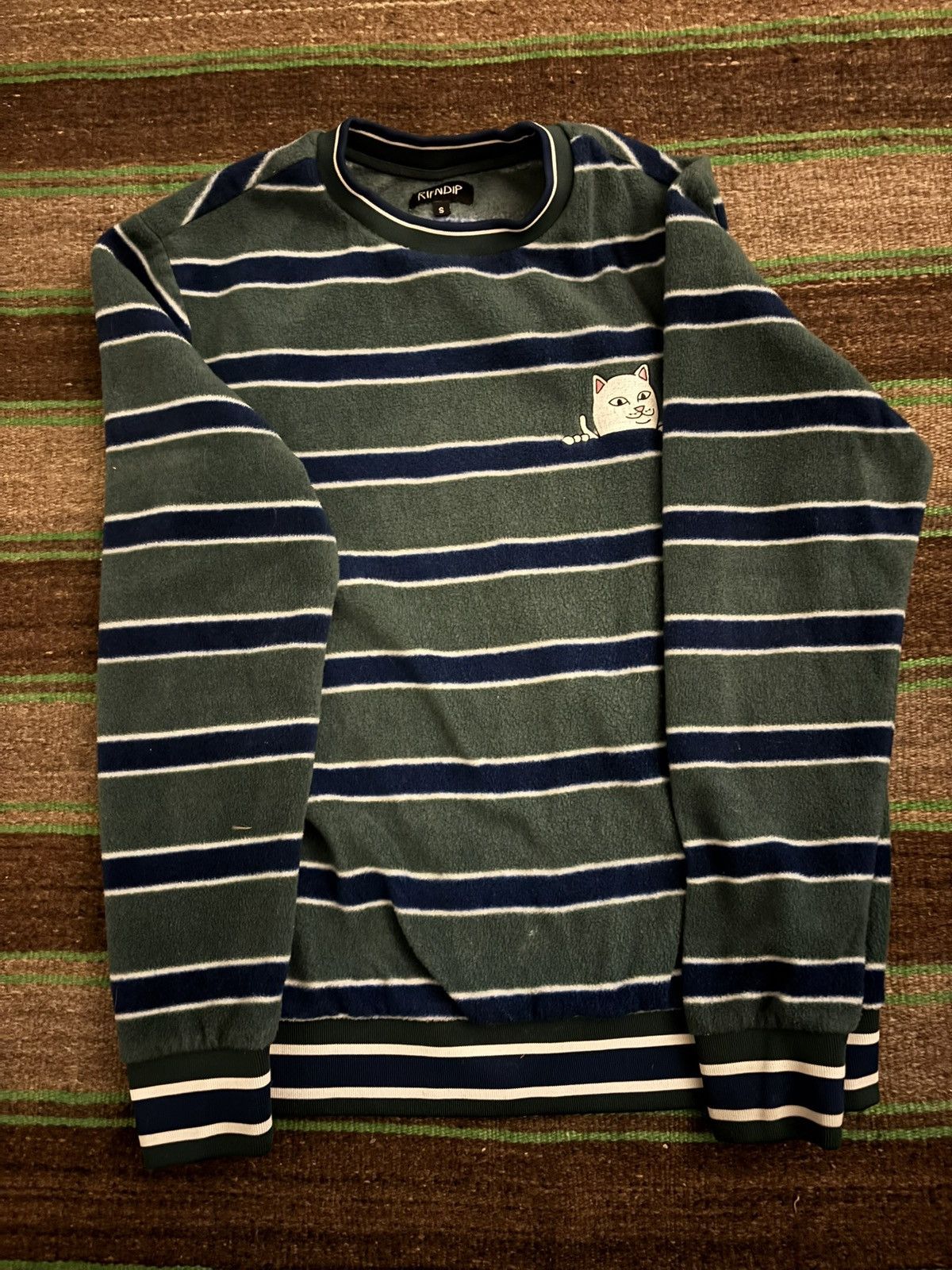 RIPNDIP Striped RIPNDIP fleece Size US S / EU 44-46 / 1 - 1 Thumbnail