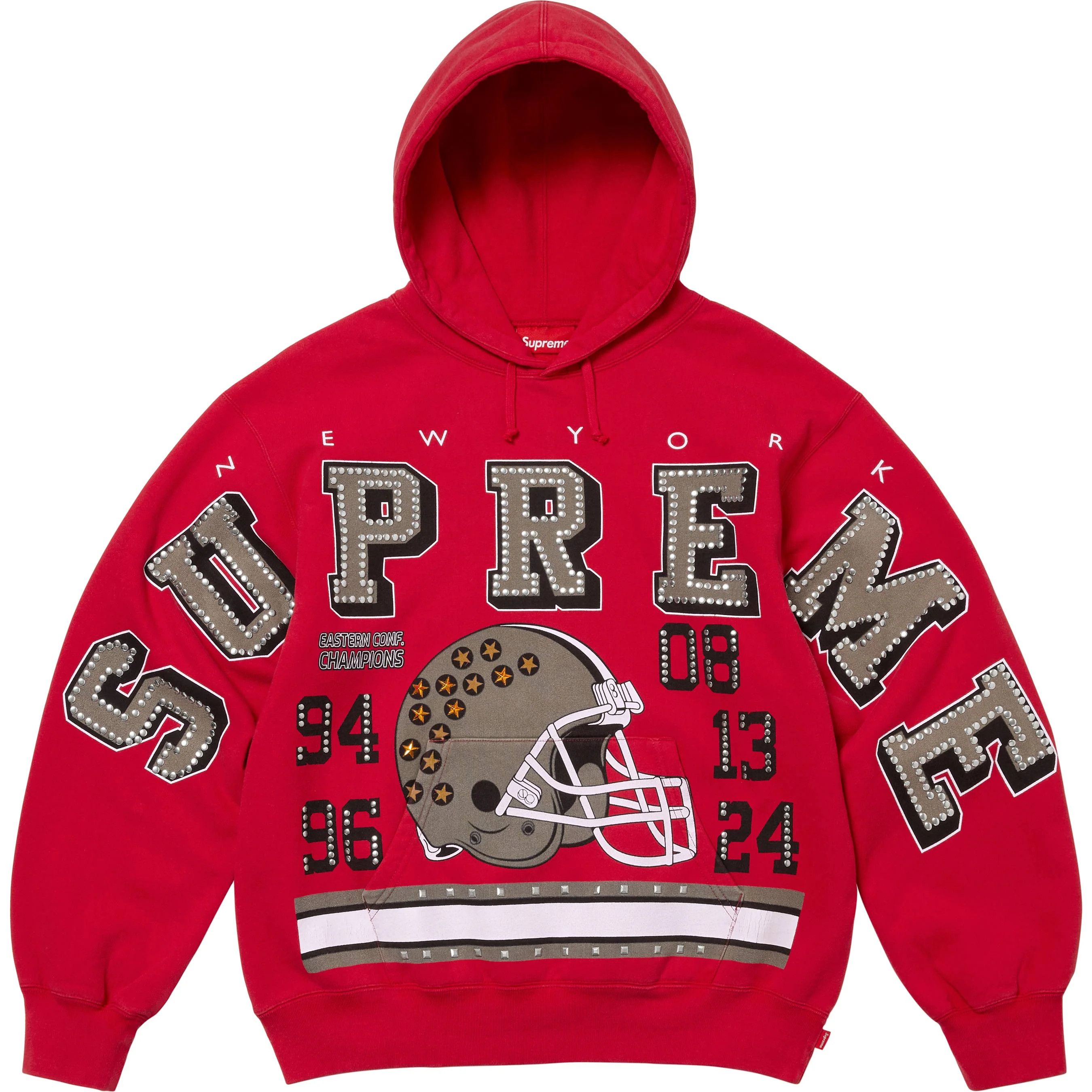 Supreme Stars Studded Hooded Sweatshirt Supreme Star studded
