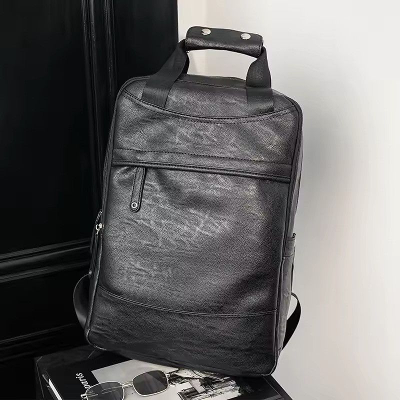 Leather Leather Business Casual Backpack Size ONE SIZE - 2 Thumbnail