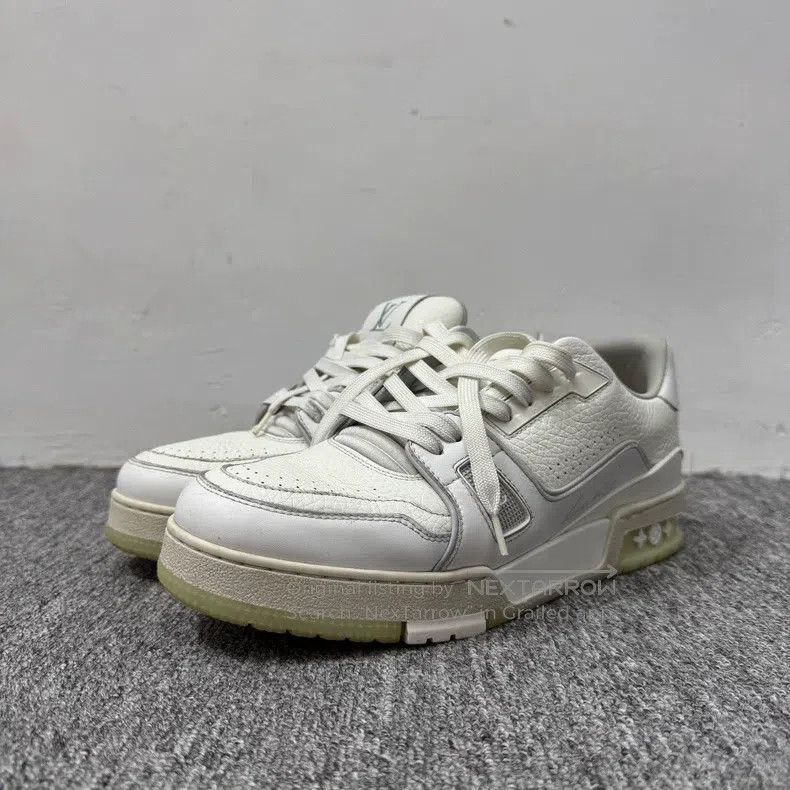 Louis Vuitton Louis Vuitton White cement trainer shoes Size US 7 / EU 40 - 1 Thumbnail
