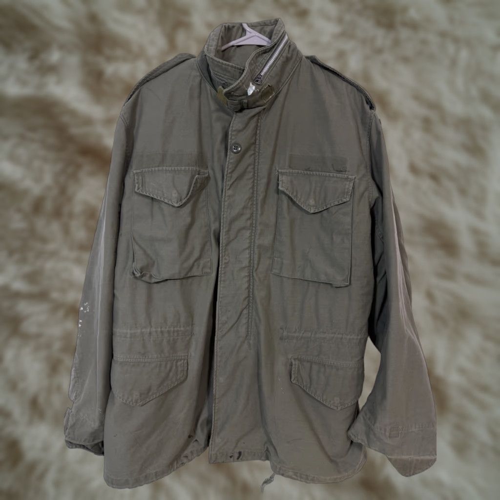 Olive VINTAGE OG 107 M65 Olive Green Cold Weather Coat Army Military Mens Medium Long Size US M / EU 48-50 / 2 - 1 Thumbnail