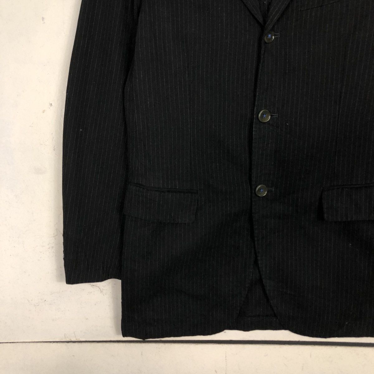 Issey Miyake 💥VINTAGE HICKORY CHORE JACKET SABI SABI STRIPED Size 46R - 6 Thumbnail