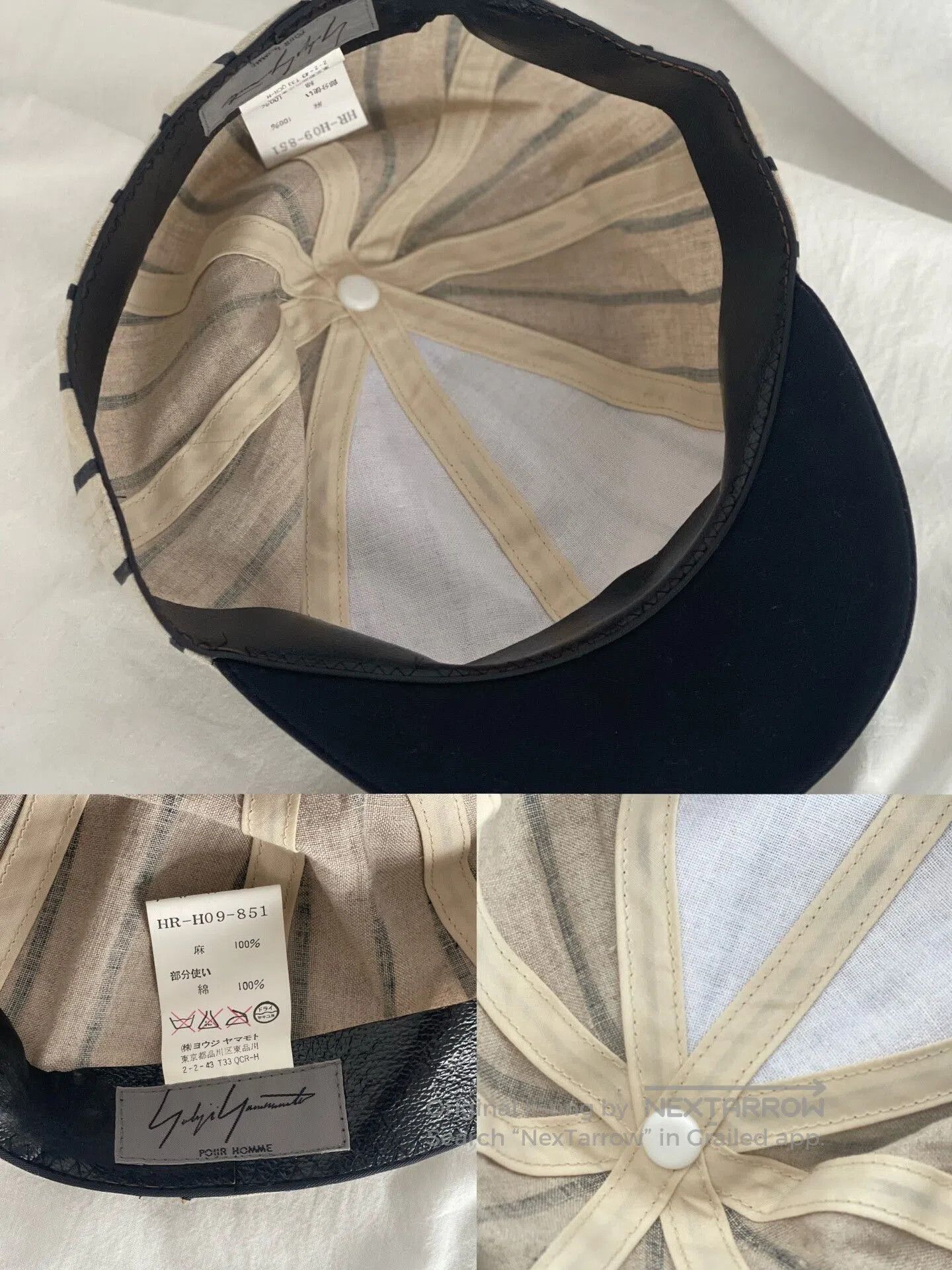 Yohji Yamamoto Yohji Yamamoto Striped Baseball Cap. Size ONE SIZE - 8 Thumbnail