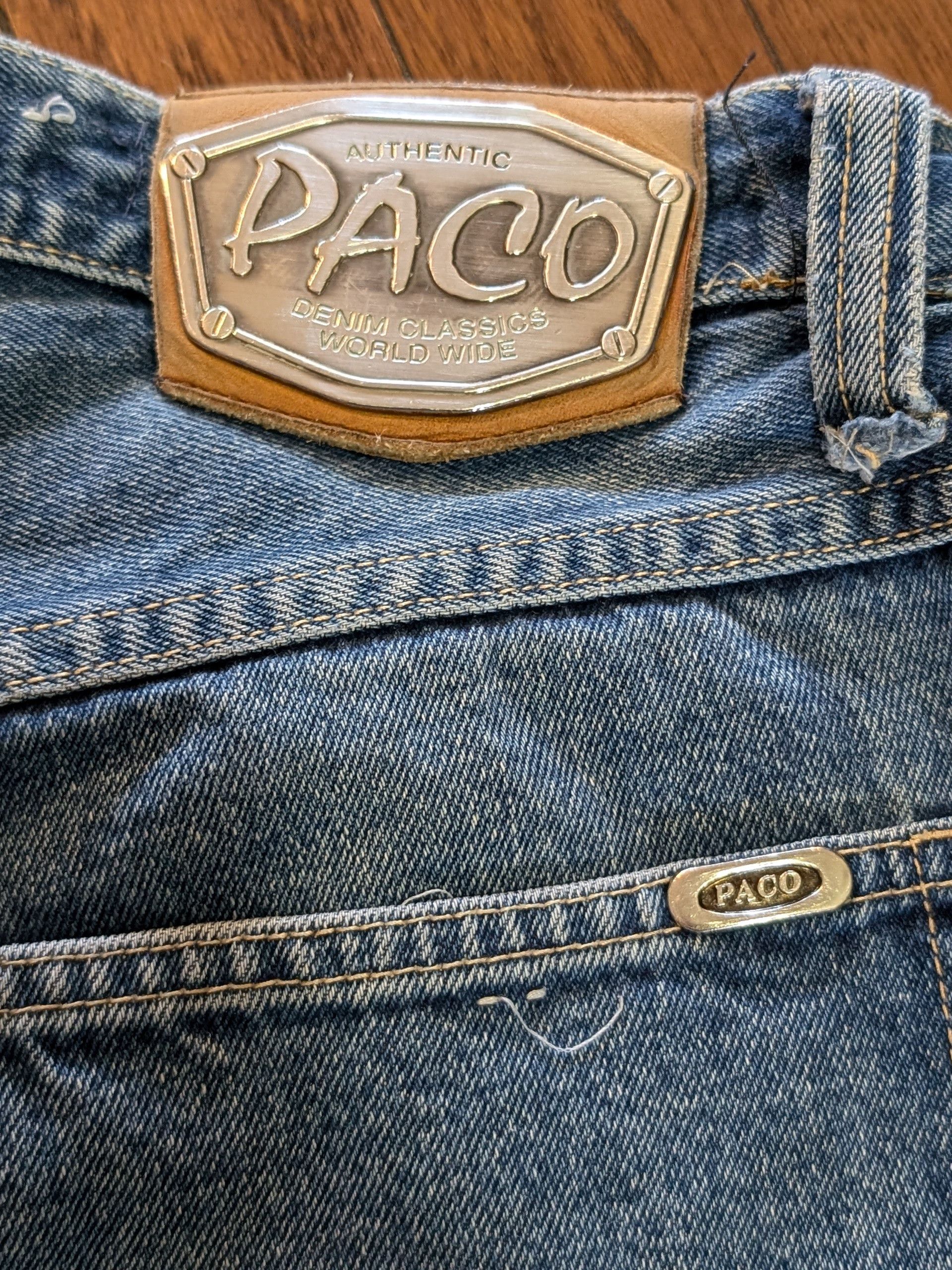 Mecca 90's Vintage Paco Sport Blue Jeans - Size: 34x28 Size US 34 / EU 50 - 3 Thumbnail