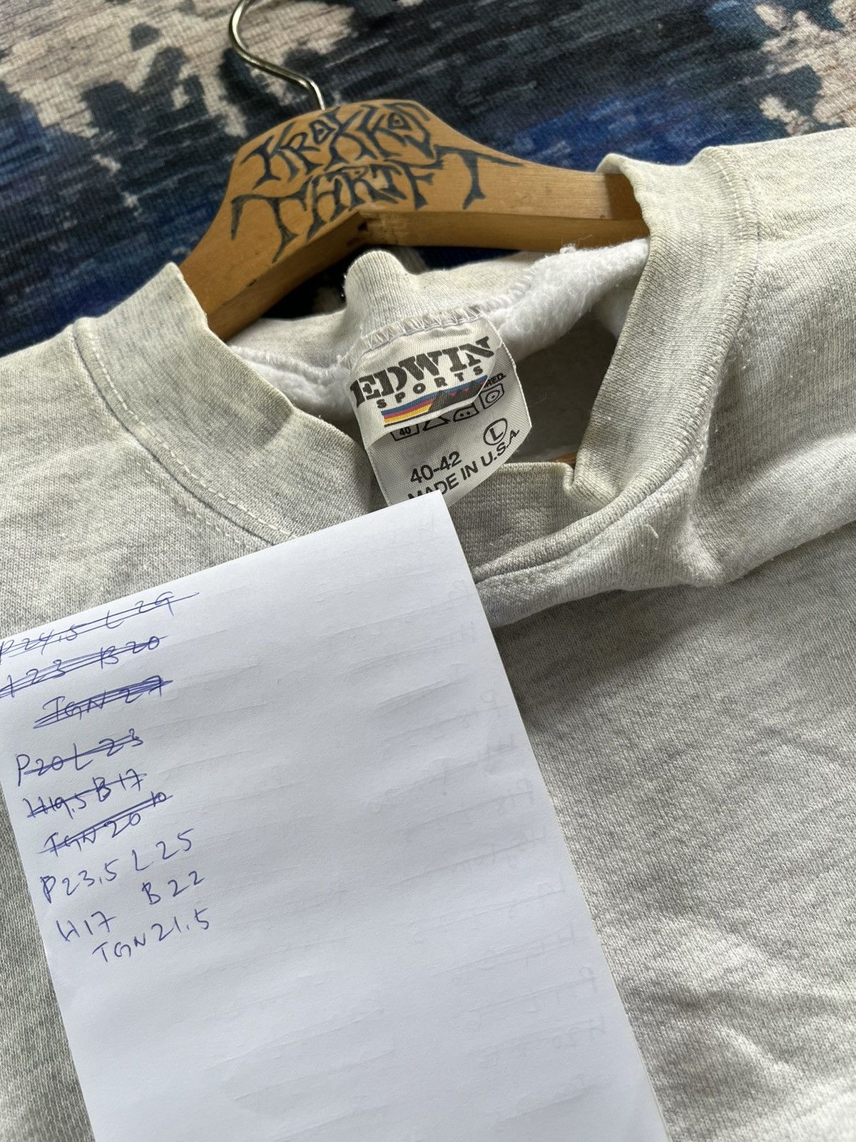 Edwin × Vintage 🔥Vintage Edwin Plain Sweetshirts 90s USA Size US L / EU 52-54 / 3 - 7 Thumbnail