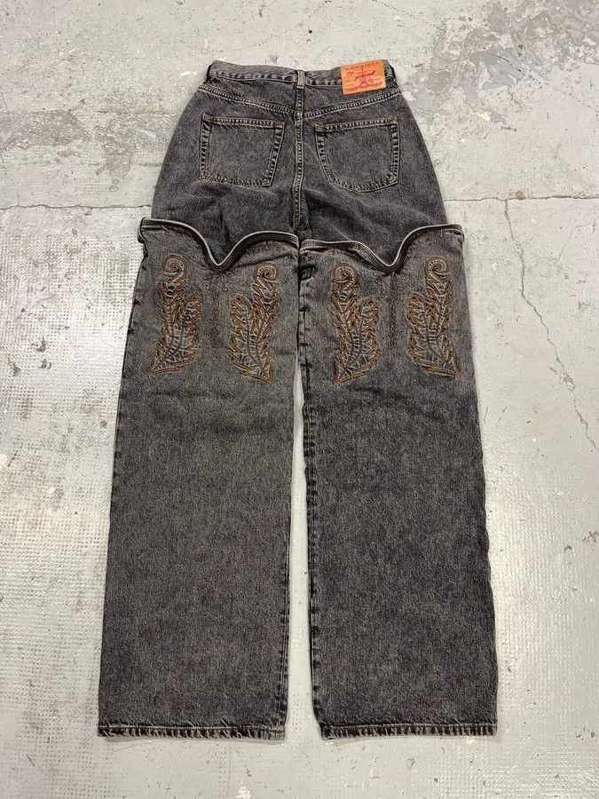 Y/Project SS2024 Y/Project Maxi Cavalier Denim Grey Astro Pants Size US 30 / EU 46 - 9 Thumbnail