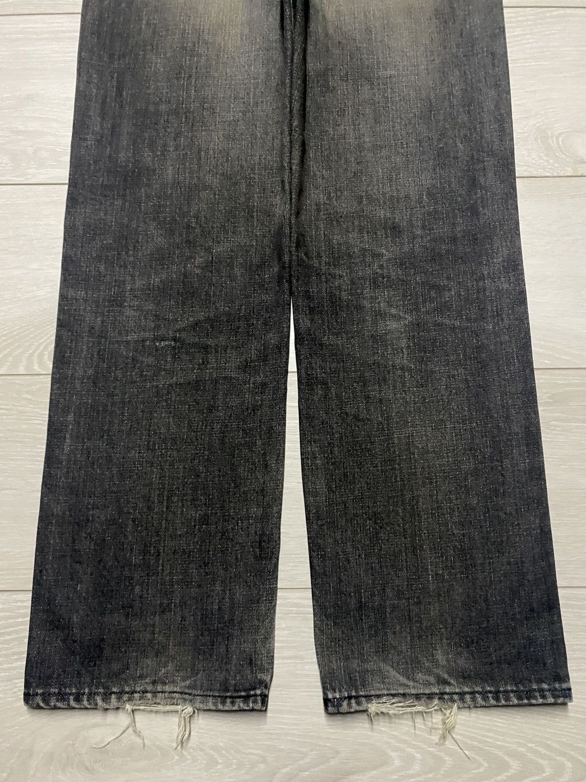 Uniqlo Vintage Japanese Brand Uniqlo Black Denim Distressed Jeans Size US 30 / EU 46 - 6 Thumbnail