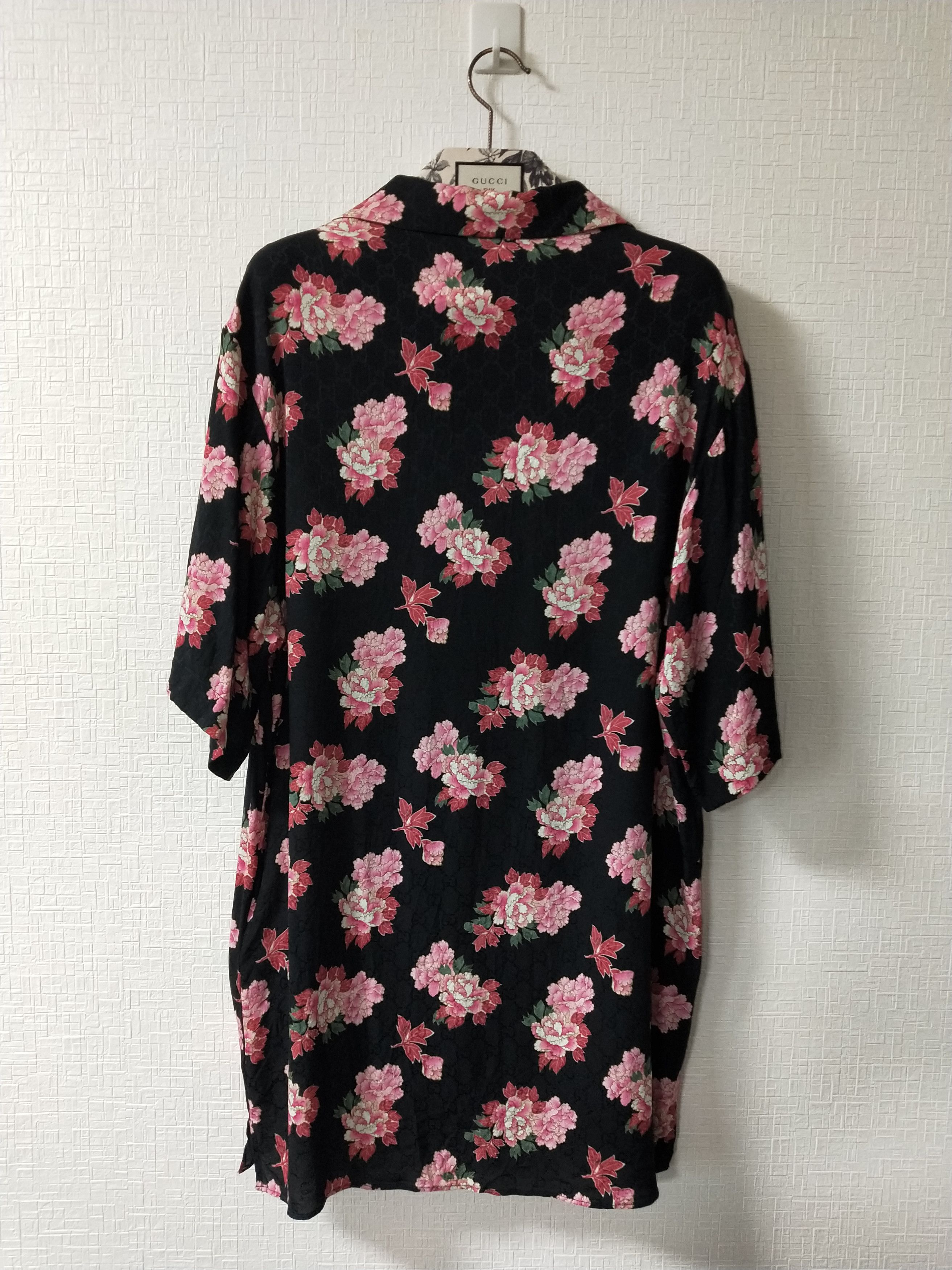Gucci Peony Print Silk Shirt Size US M / EU 48-50 / 2 - 2 Thumbnail