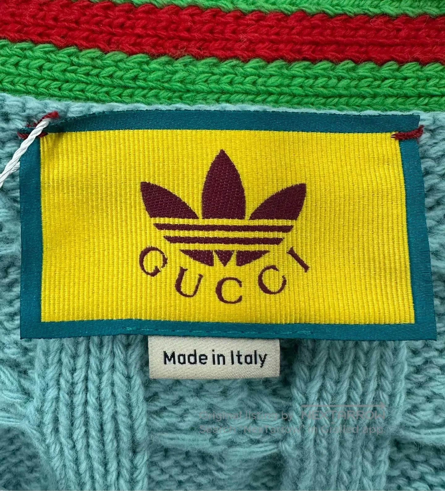 Gucci Guicci Colorblocked Embroidered Logo Knit Cardigan Jacket| Size M / US 6-8 / IT 42-44 - 3 Thumbnail