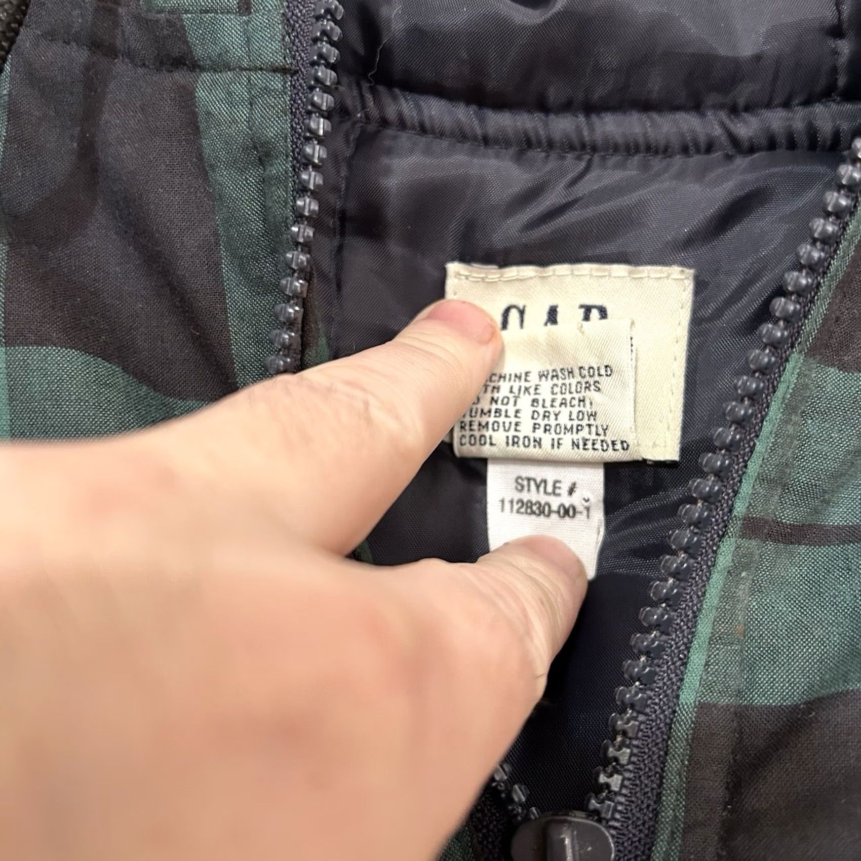 Gap VINTAGE Gap Anorak Jacket Pullover Plaid Green Size S Mens Small Y2K 2000s Puffer Cotton Size US S / EU 44-46 / 1 - 6 Thumbnail