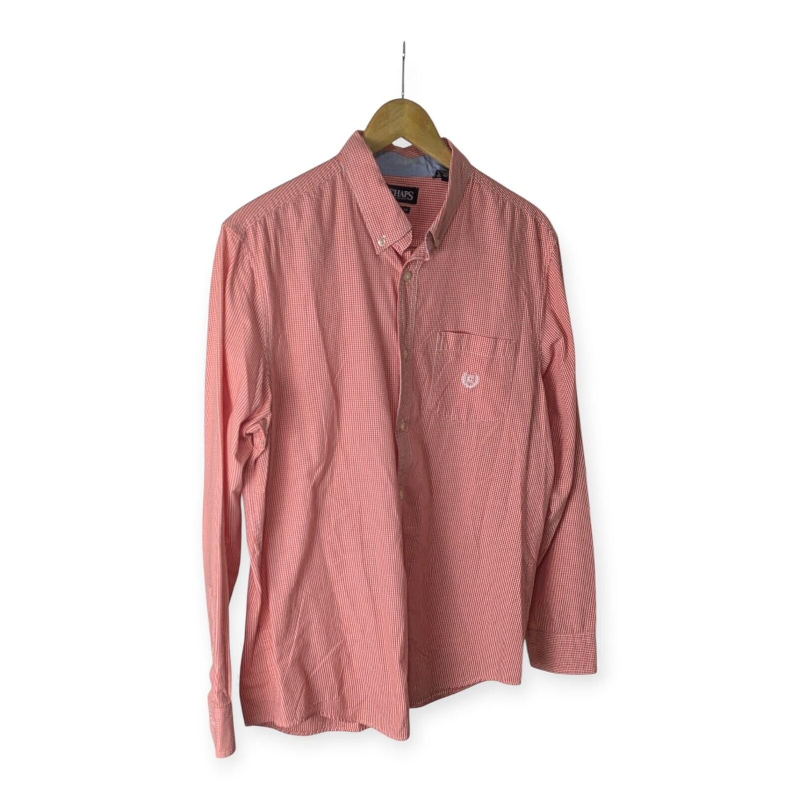 Chaps Chaps Custom Fit Men's Button-Up Shirt - Large Cotton Blend Size US L / EU 52-54 / 3 - 3 Thumbnail