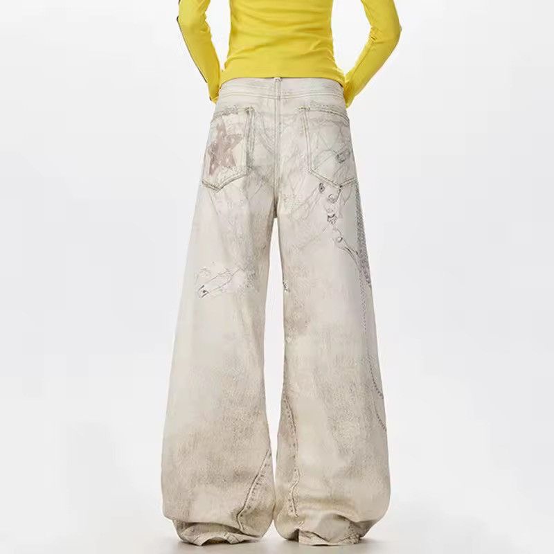 Other Wide leg jeans with a digital print design Size US 34 / EU 50 - 4 Thumbnail