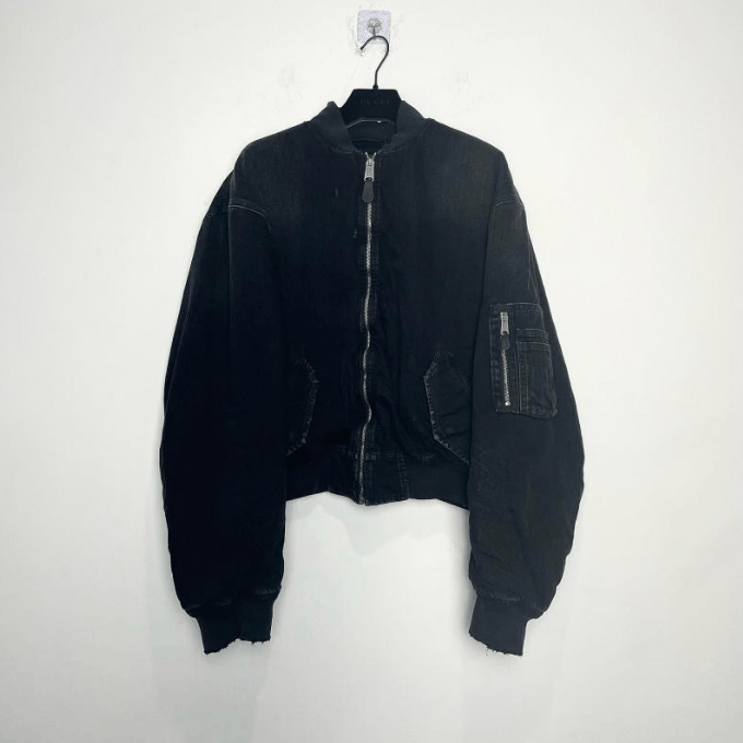 Balenciaga Balenciaga Denim Bomber Jacket Size US L / EU 52-54 / 3 - 1 Thumbnail