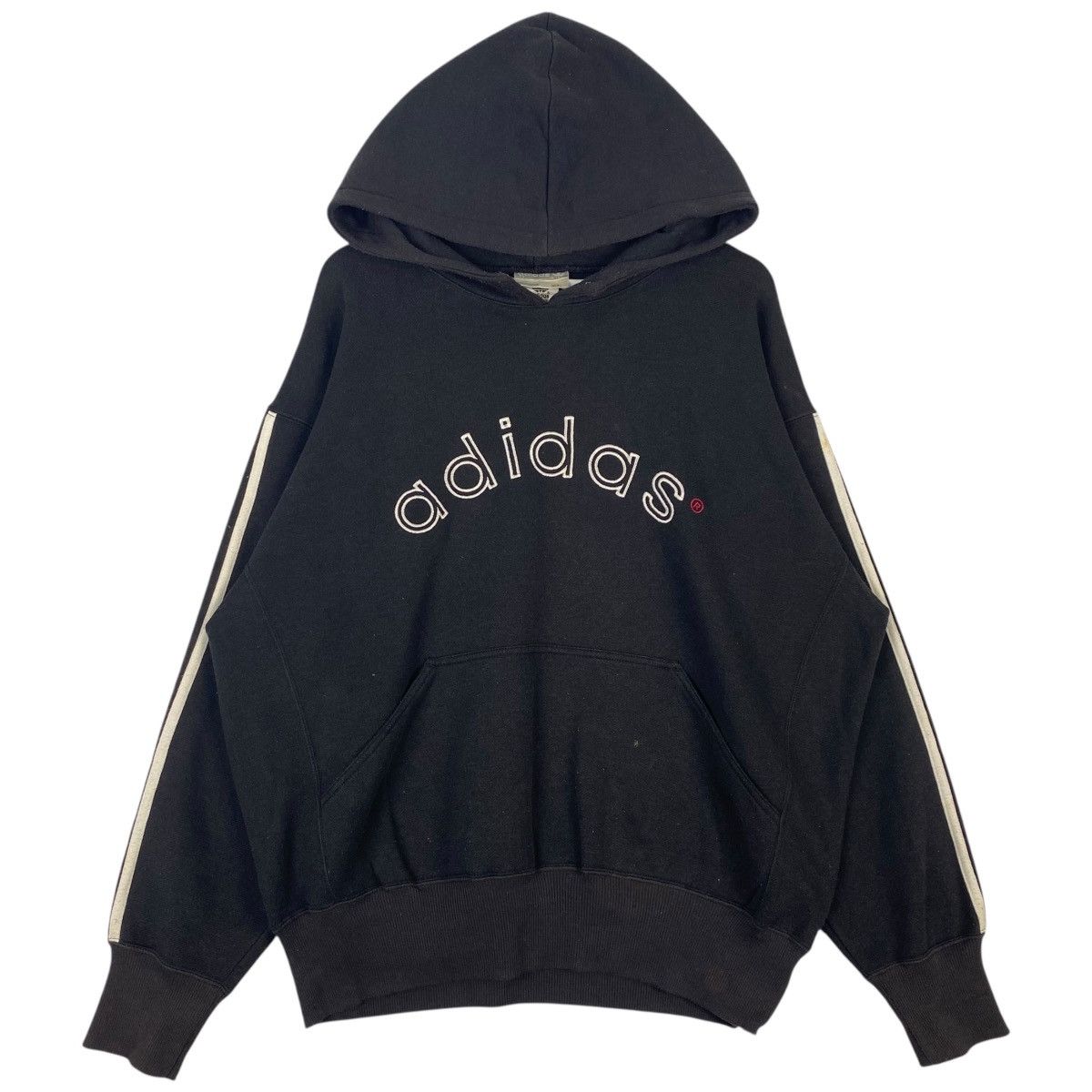 Vintage Vintage Adidas Hoodie Embroidered Sweater Black Size M Size US M / EU 48-50 / 2 - 1 Thumbnail