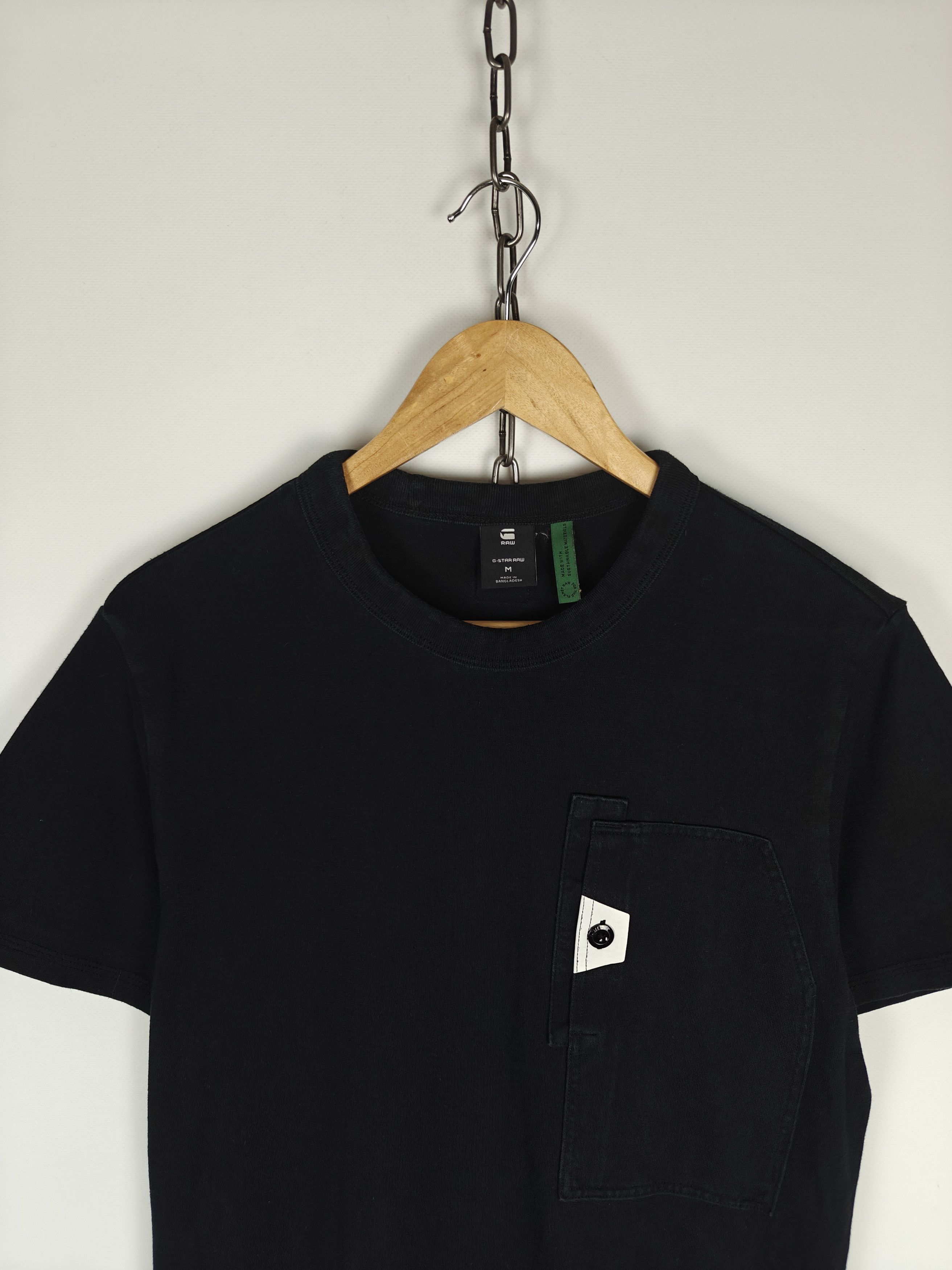 G-Star G-Star Raw T-Shirt Utility Pocket Logo Crewneck Black M Size US M / EU 48-50 / 2 - 2 Thumbnail