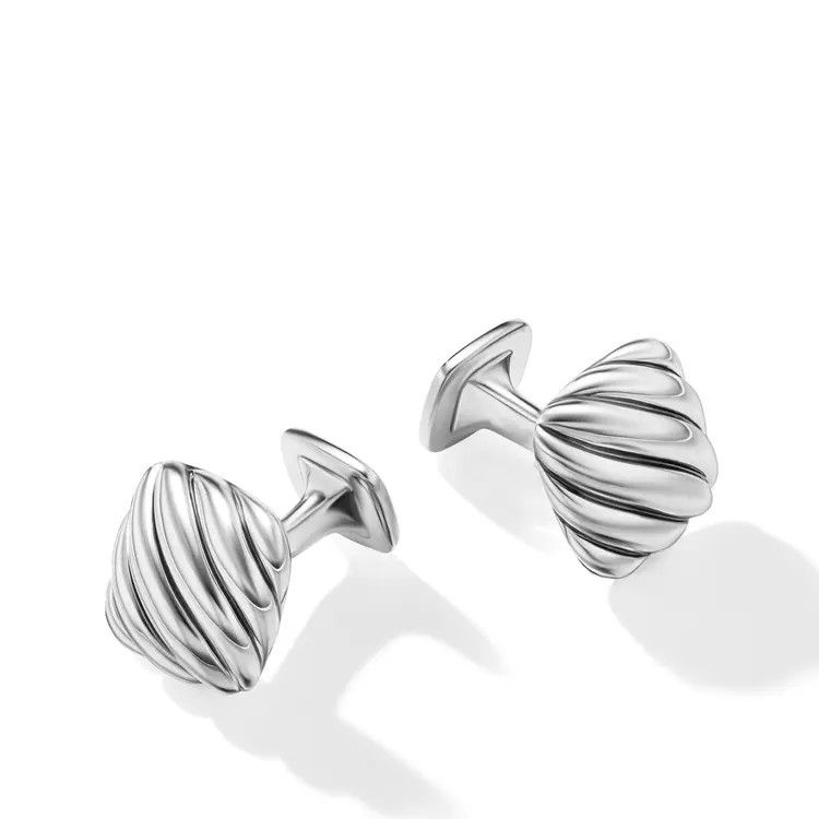 David Yurman o1w1db10426 C0F336 Size:10 /Cushion Cufflinks in Silver Size ONE SIZE - 2 Thumbnail