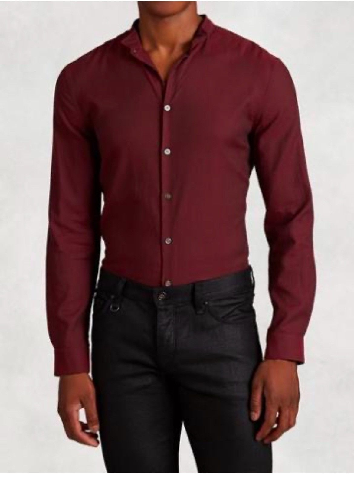 Wing collar wire neck shirt. Small