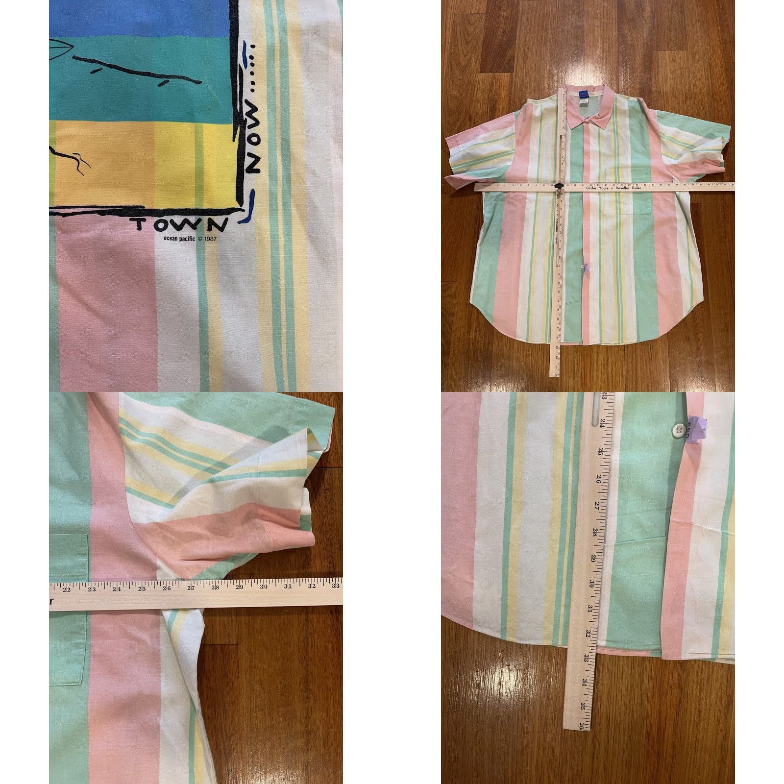 Ocean Pacific VTG 1987 OCEAN PACIFIC OP BIG D'S SURF CLUB IN YOUR TOWN BUTTON DOWN XL RARE!! Size US XL / EU 56 / 4 - 8 Thumbnail