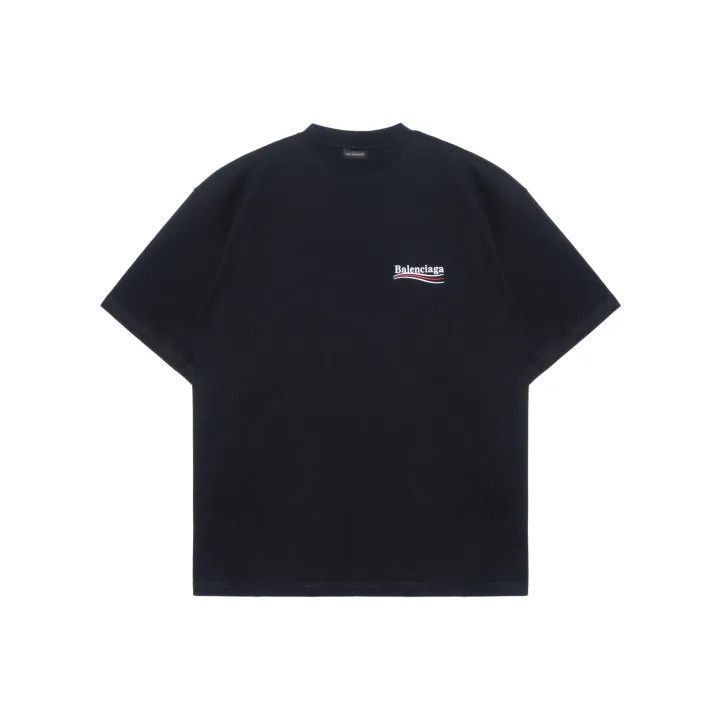 Balenciaga Balenciaga Black Embroidered Short Sleeve T-Shirt 0079-2507 Size US XL / EU 56 / 4 - 2 Thumbnail