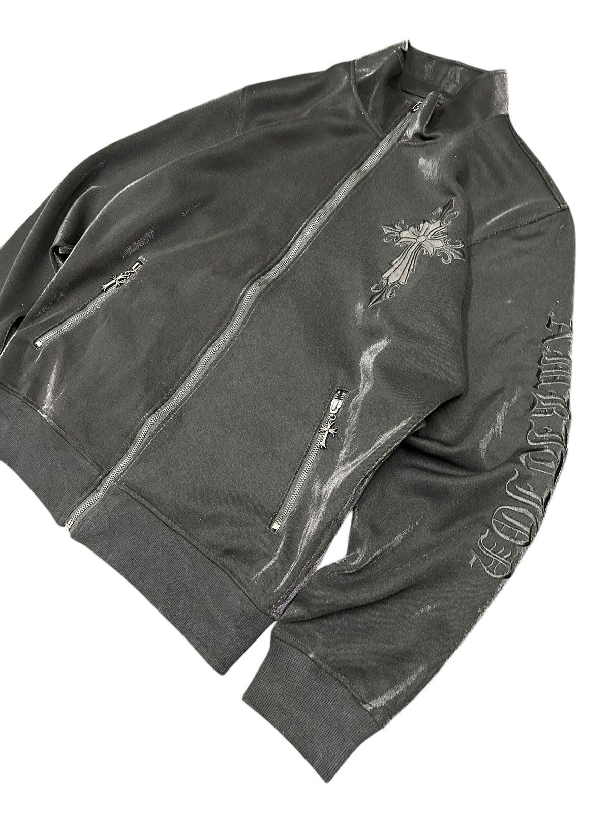 Japanese Brand Ambition Black Tracktop Similar to Chrome Hearts Size US L / EU 52-54 / 3 - 3 Thumbnail