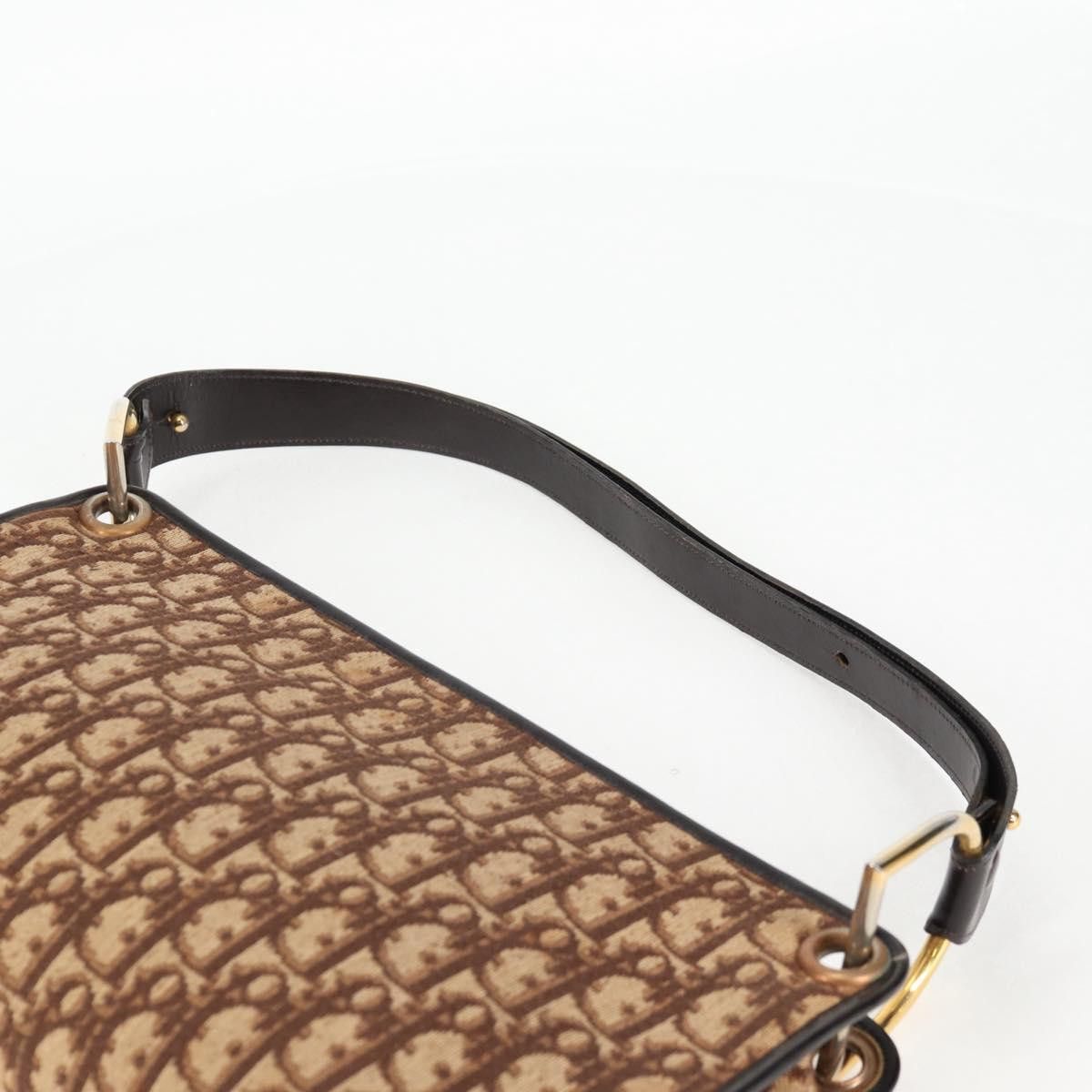 Dior DIOR Trotter Canvas Shoulder Bag Brown Gold Size ONE SIZE - 9 Thumbnail