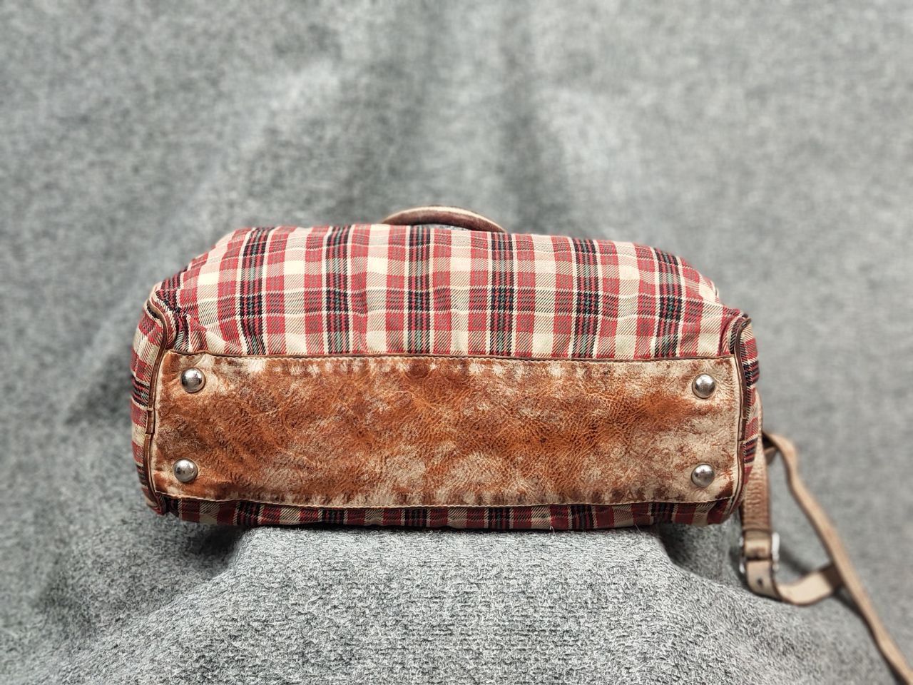 numero 10 Numero 10 Design Monzeglio tartan travel Canvas Leather Bag Size ONE SIZE - 10 Thumbnail