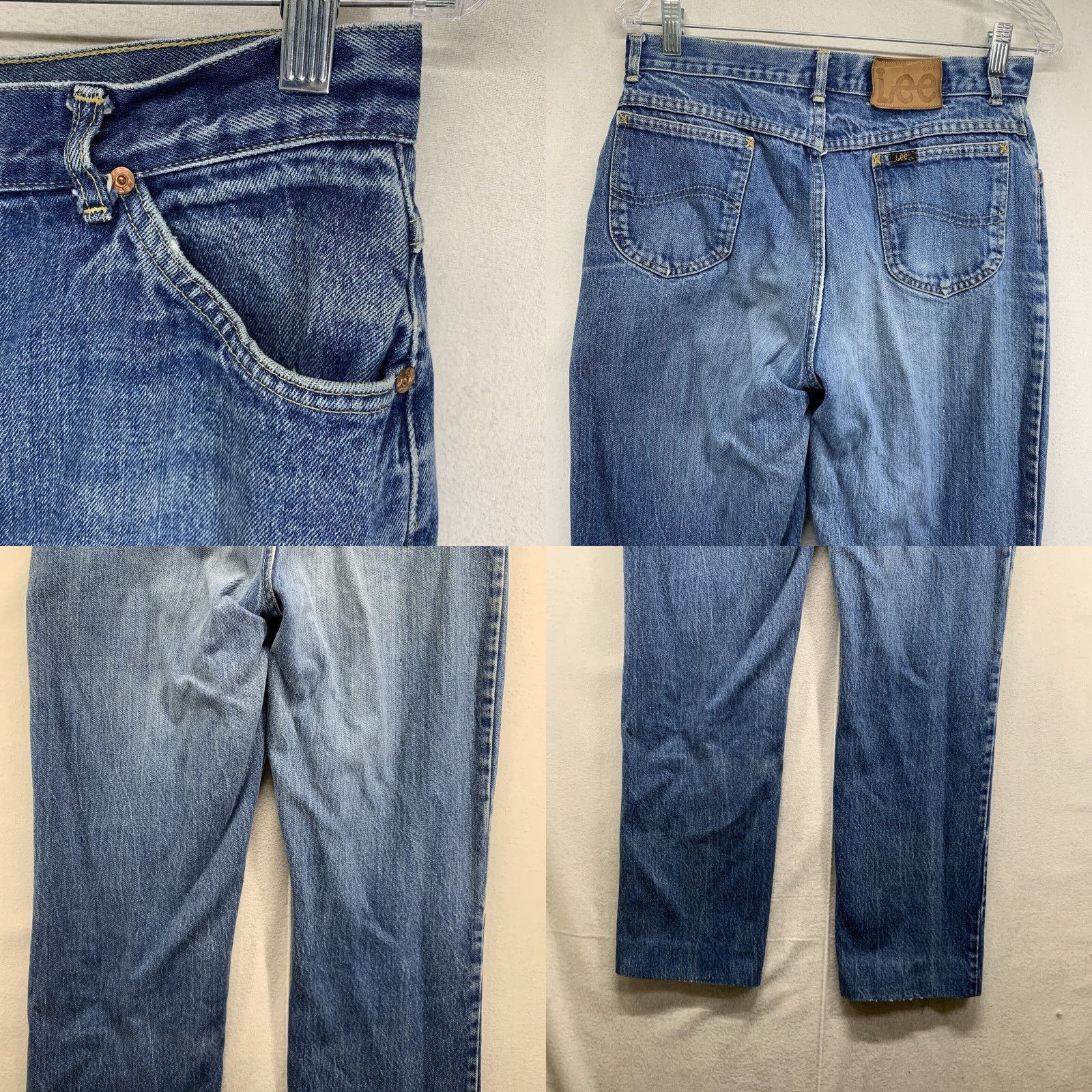 Lee VINTAGE Lee Riders Jeans Women High Rise Slim Fit 31x30 Blue Cotton Denim USA - Straight Pockets Size 24" / US 00 / IT 34 - 8 Thumbnail