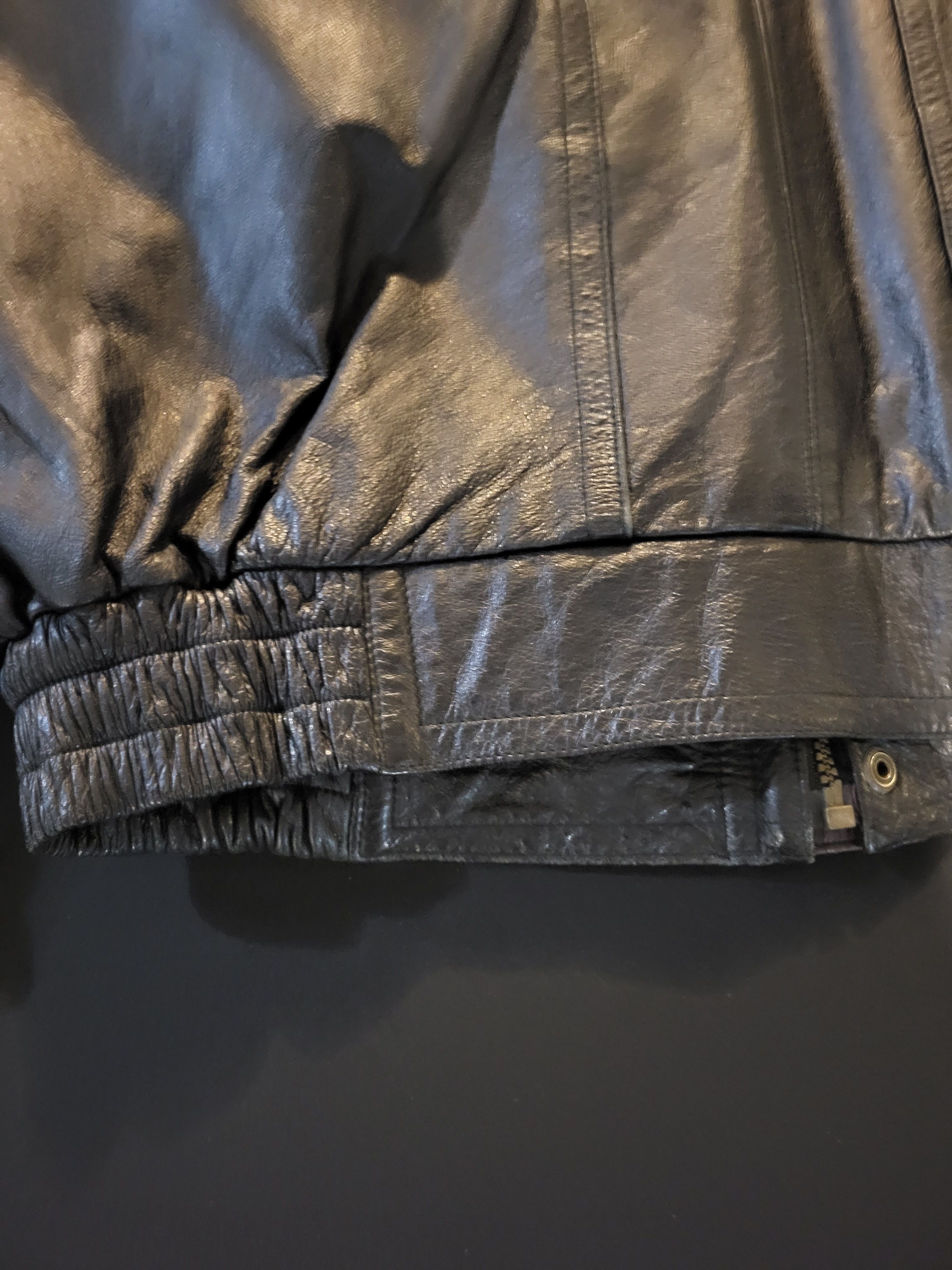 Other Vintage, Tip Top Tailor, Black Leather Jacket Size US M / EU 48-50 / 2 - 10 Thumbnail