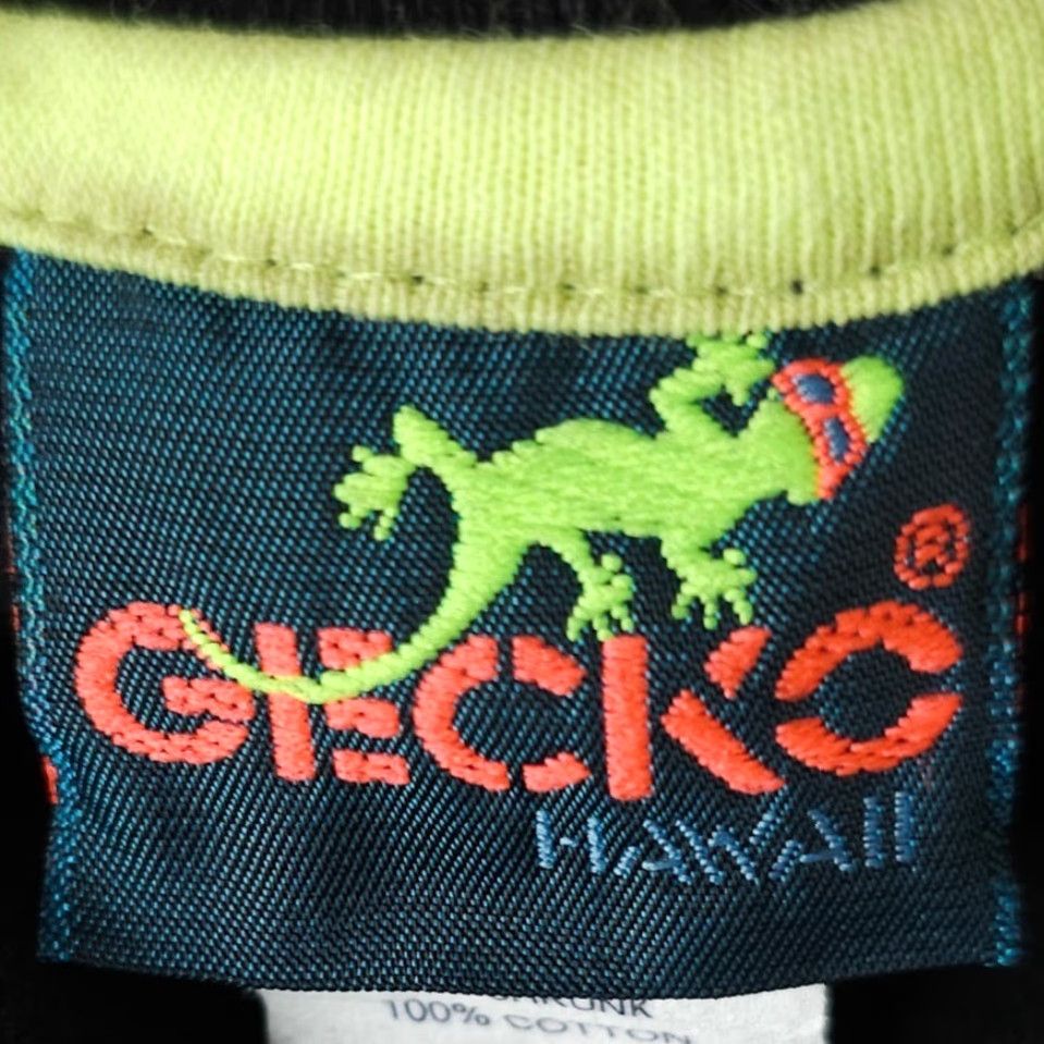 Vintage VINTAGE Gecko Hawaii T Shirt Mens Small 90s Y2K Skater Surfing Black Cotton Short Sleeve Crew Neck Size US S / EU 44-46 / 1 - 5 Thumbnail