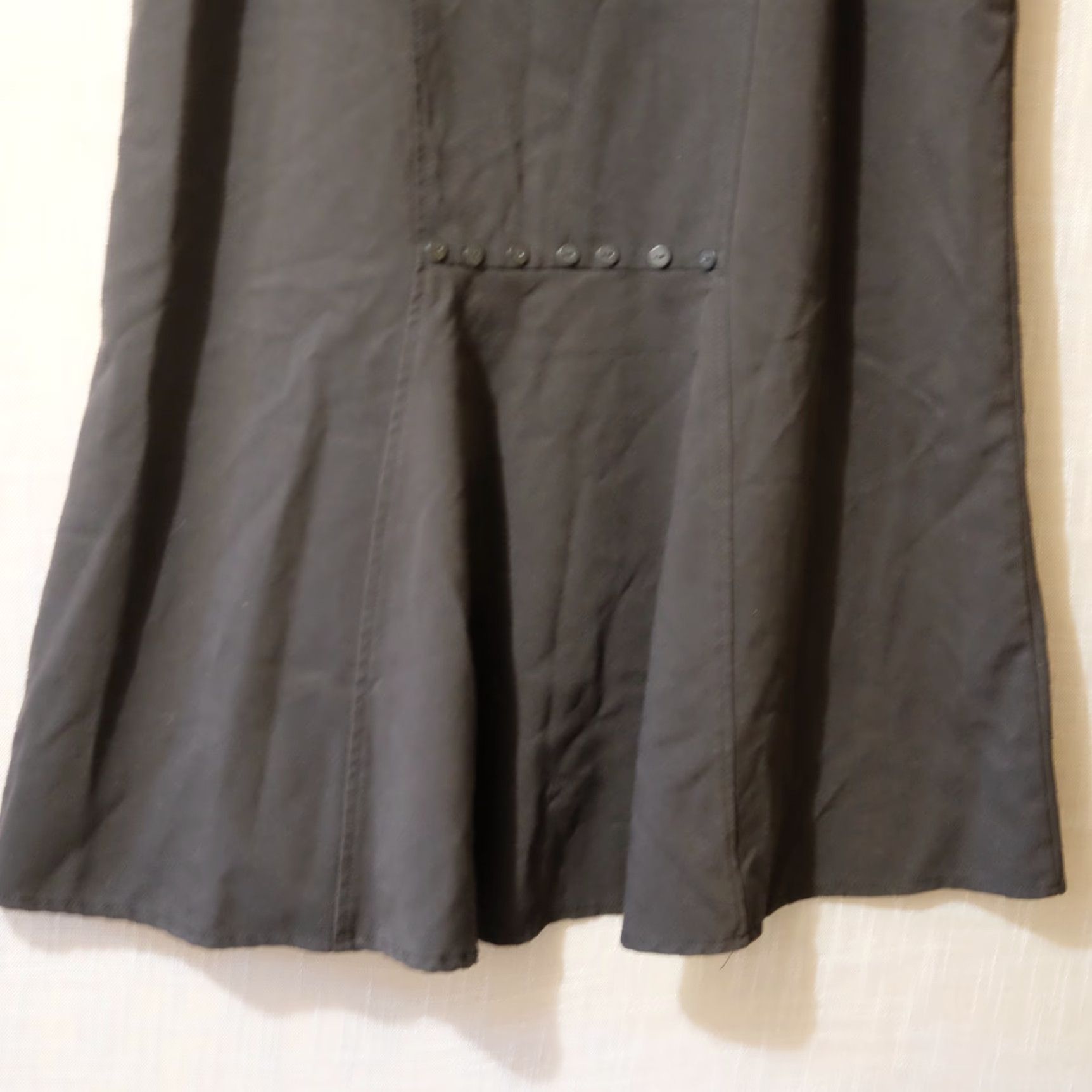 Vintage Tall Girl Maxi Skirt Long Black Flare Stretch Womens 18 Size 40" / US 18 - 6 Thumbnail