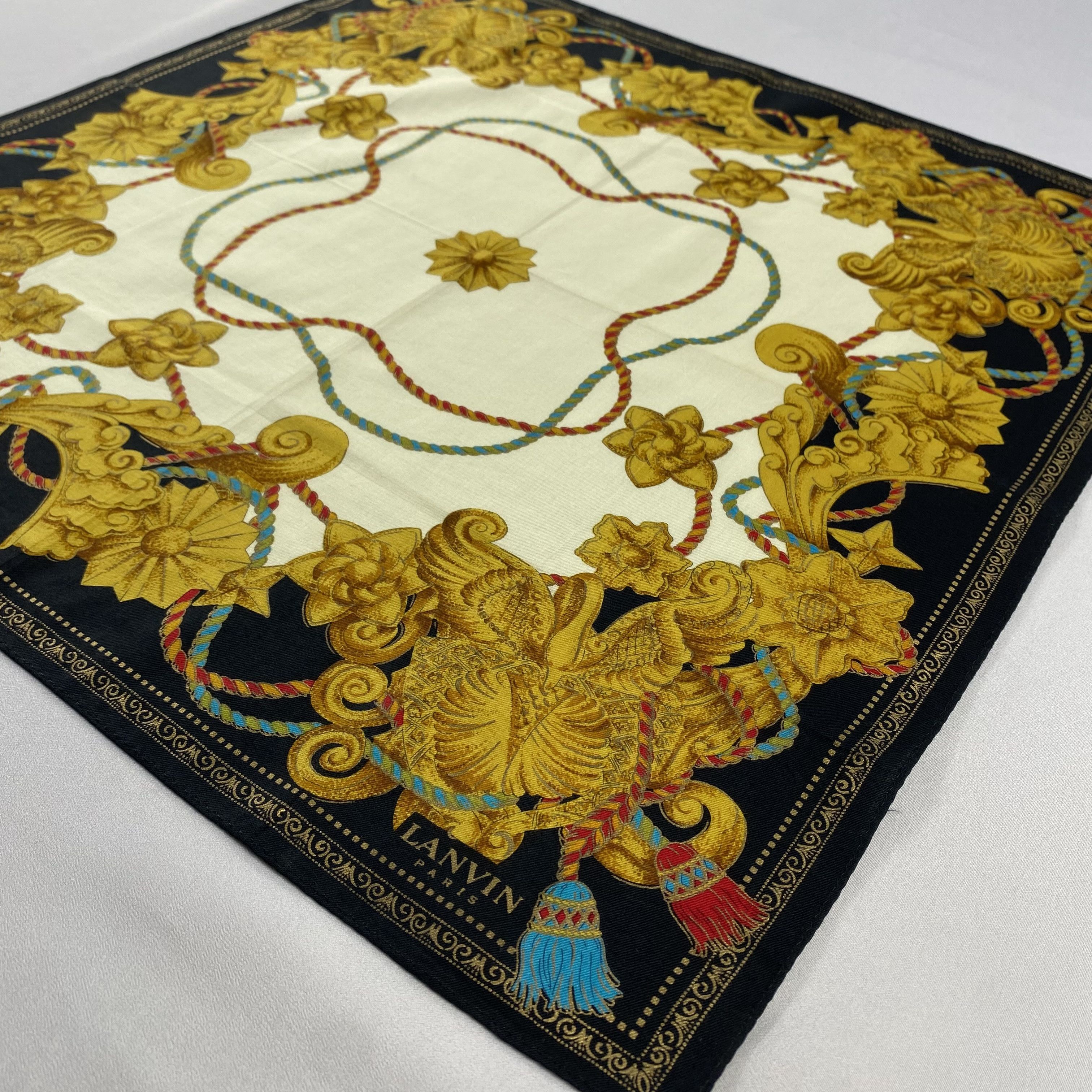 Lanvin × Vintage Lanvin Handkerchief / Neckerchief / Bandana-P1571 Size ONE SIZE - 2 Thumbnail