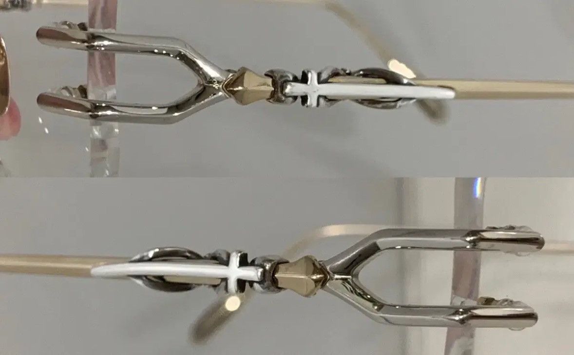 Chrome Hearts LORDIE SILVER&GOLD Frameless Glasses Size ONE SIZE - 4 Thumbnail