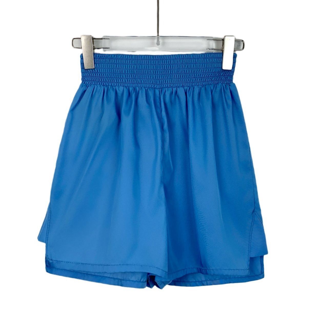 Prada H14208 Prada Womens Blue Nylon Elastic Waist Shorts Size 27" / US 4 / IT 40 - 1 Thumbnail