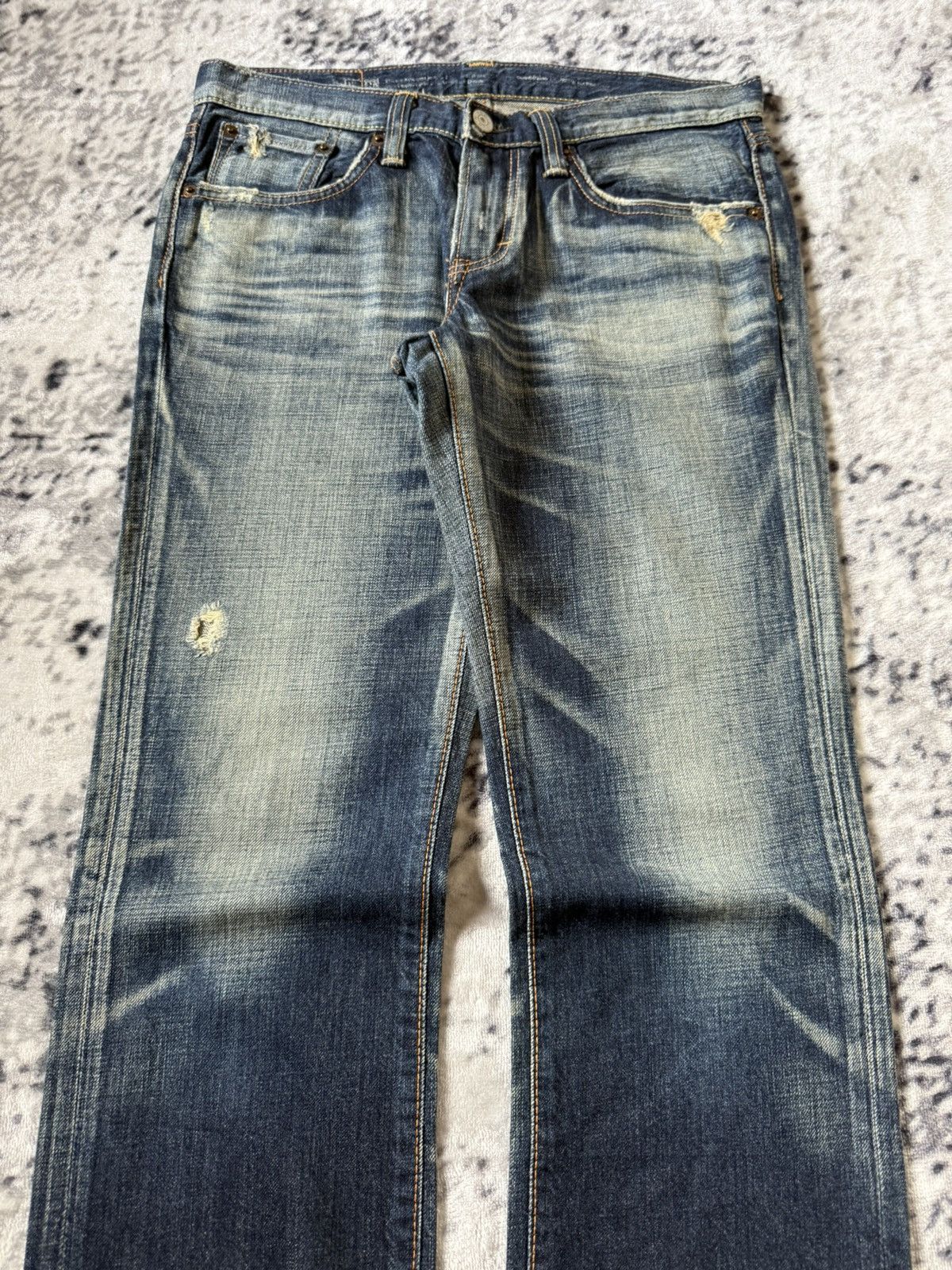 Edwin Edwin Fuga Style 503 Patina Fade Wash Whiskers Jeans Size US 28 / EU 44 - 3 Thumbnail