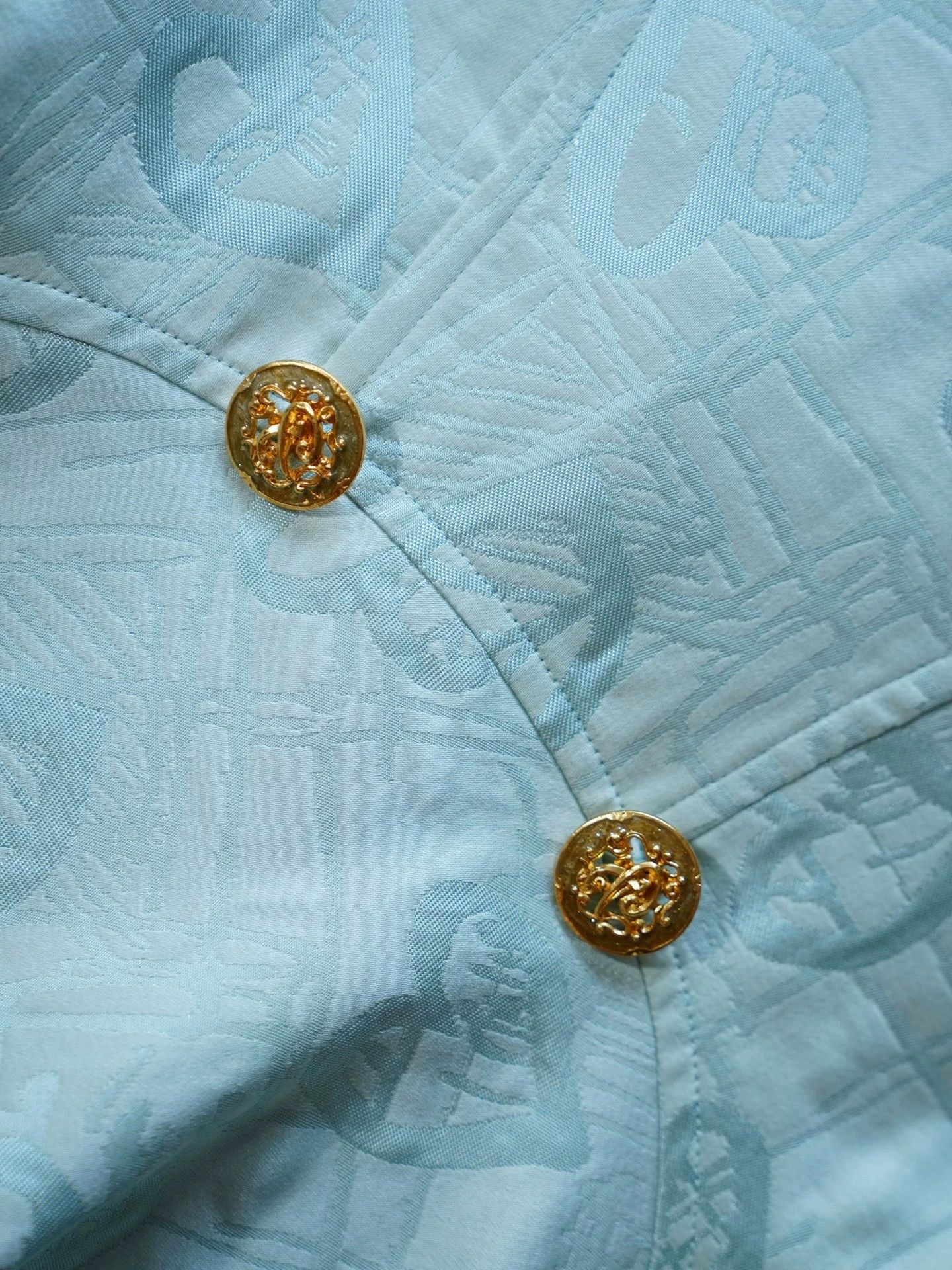 Christian Lacroix Christian Lacroix Vintage Light Blue Brocade Blazer Women's Size S / US 4 / IT 40 - 6 Thumbnail