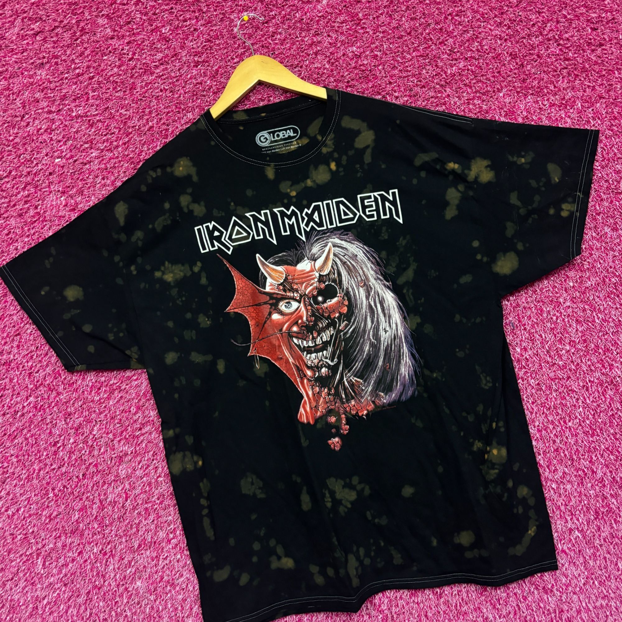 Band Tees × Iron Maiden Iron Maiden Purgatory Oversized Heavy Metal Bleach Dye M Size US M / EU 48-50 / 2 - 3 Thumbnail