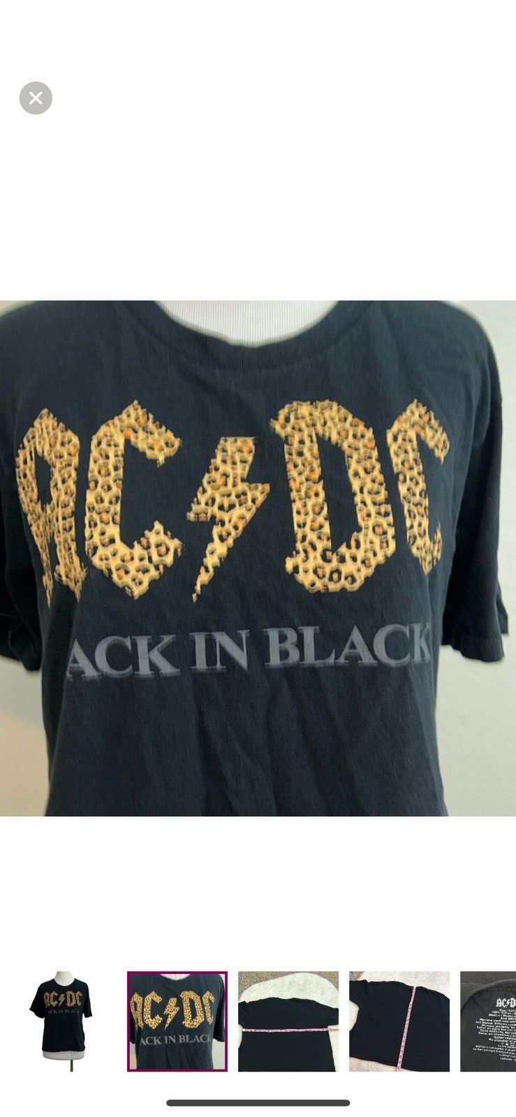 AC/DC Ac/dc large cropped band tee Size L / US 10 / IT 46 - 3 Thumbnail