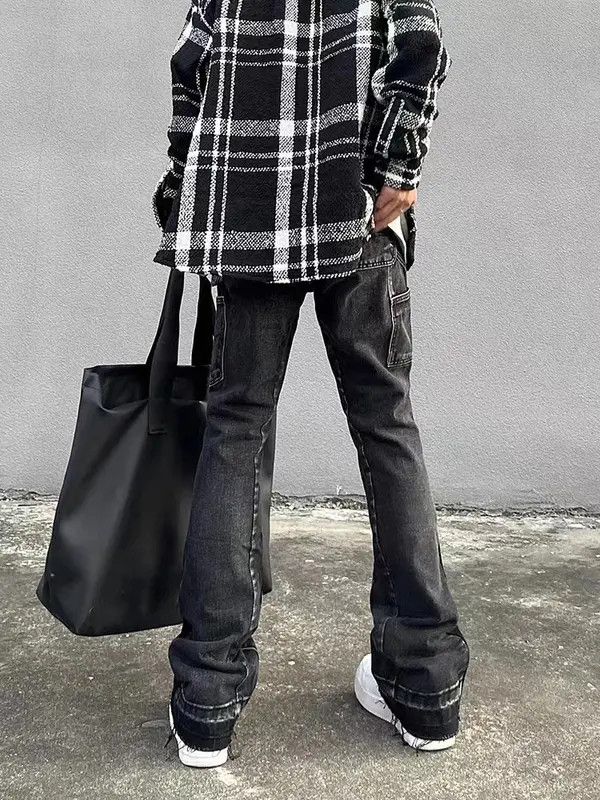 VIBE Vintage washed distressed straight-leg bootcut jeans Size US 32 / EU 48 - 4 Thumbnail