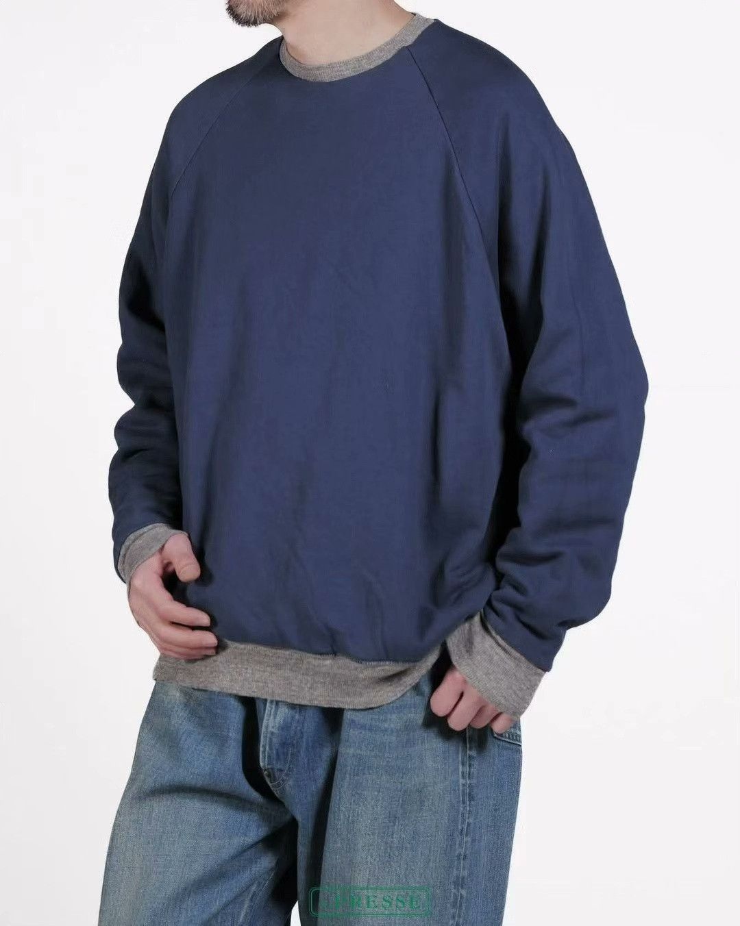 A.PRESSE A.PRESSE 26SS Vintage Reversible Sweatshirt Size US L / EU 52-54 / 3 - 8 Thumbnail