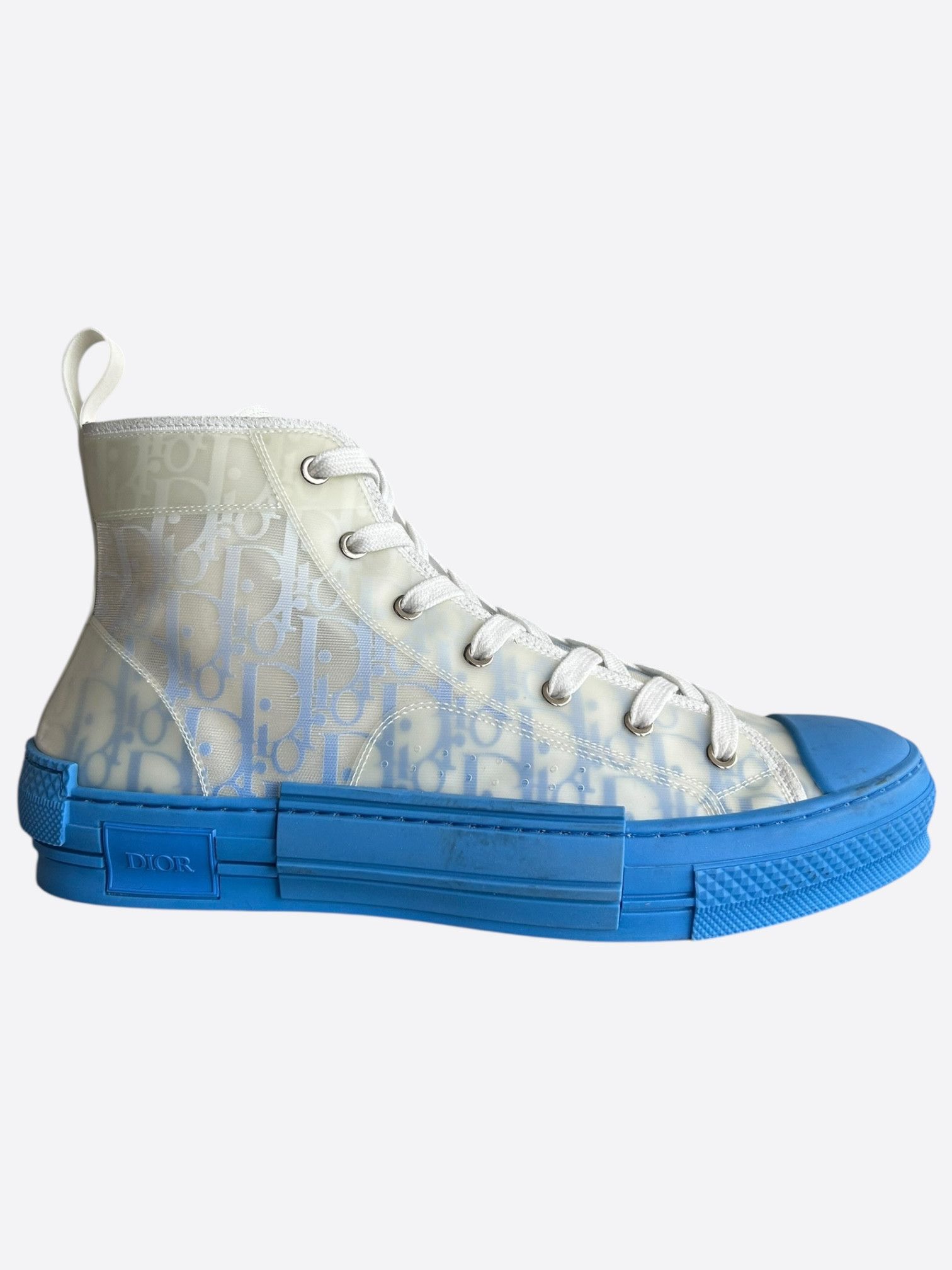 Low Top Dior Sneakers High Top Blue Dior Blue White Oblique