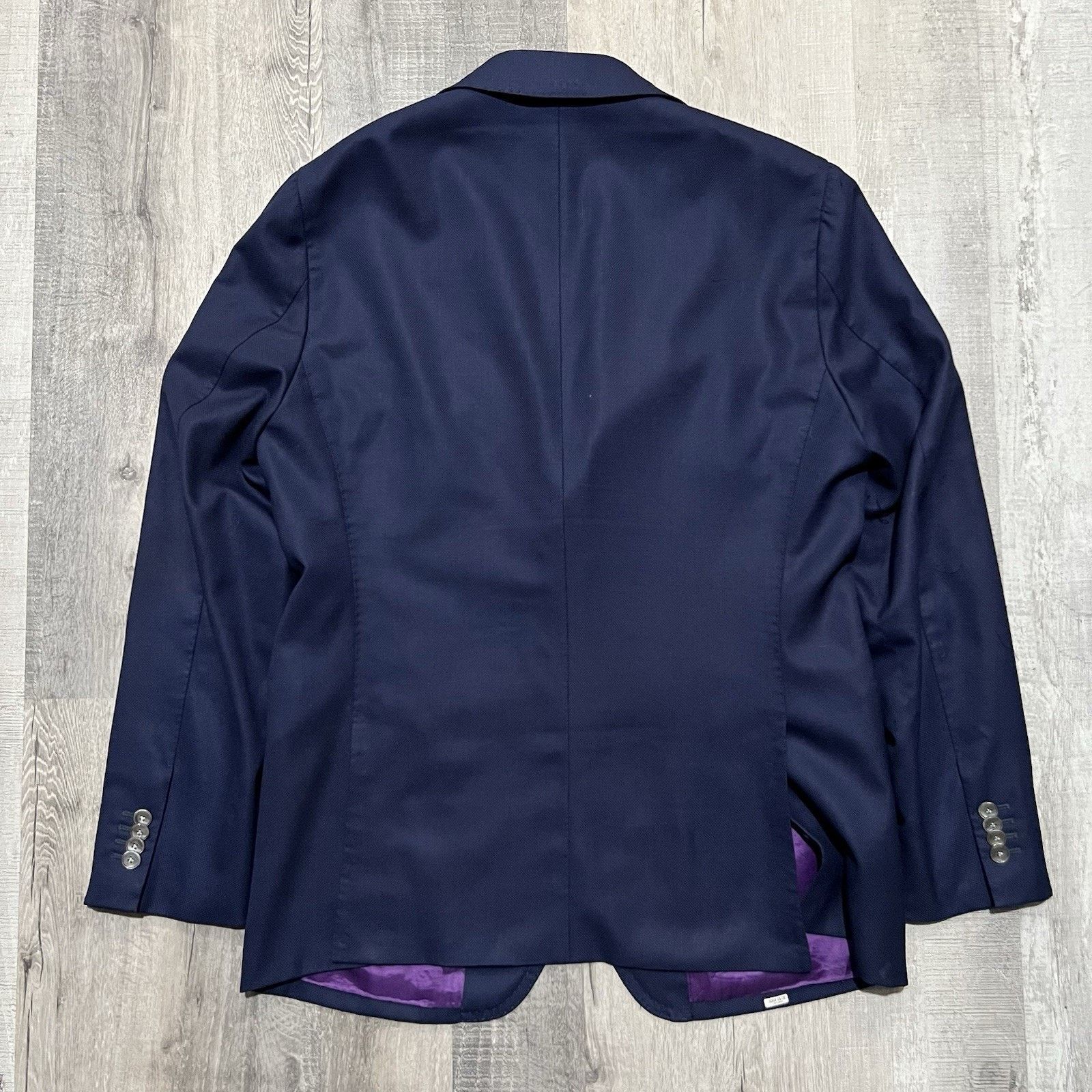 Atelier Aura Atelier Munro Super 100s Blue Wool Button Blazer Sport Coat Size US S / EU 44-46 / 1 - 2 Thumbnail