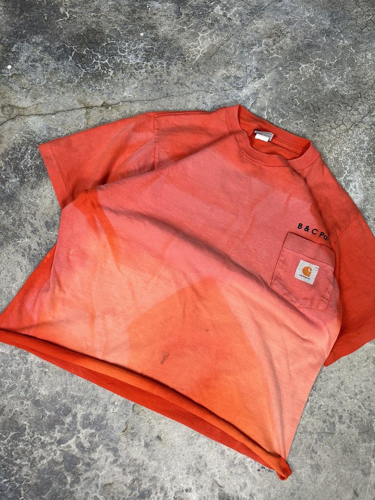 Carhartt × Vintage Crazy Burnt Orange sun faded Carhartt Tractor Tee Size US L / EU 52-54 / 3 - 2 Thumbnail