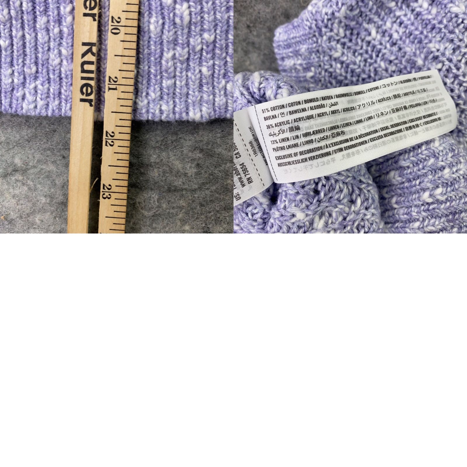 Abercrombie & Fitch Abercrombie & Fitch Sweater Womens XS Purple Knit Round Neck Cotton Linen Blend Size XS / US 0-2 / IT 36-38 - 9 Thumbnail