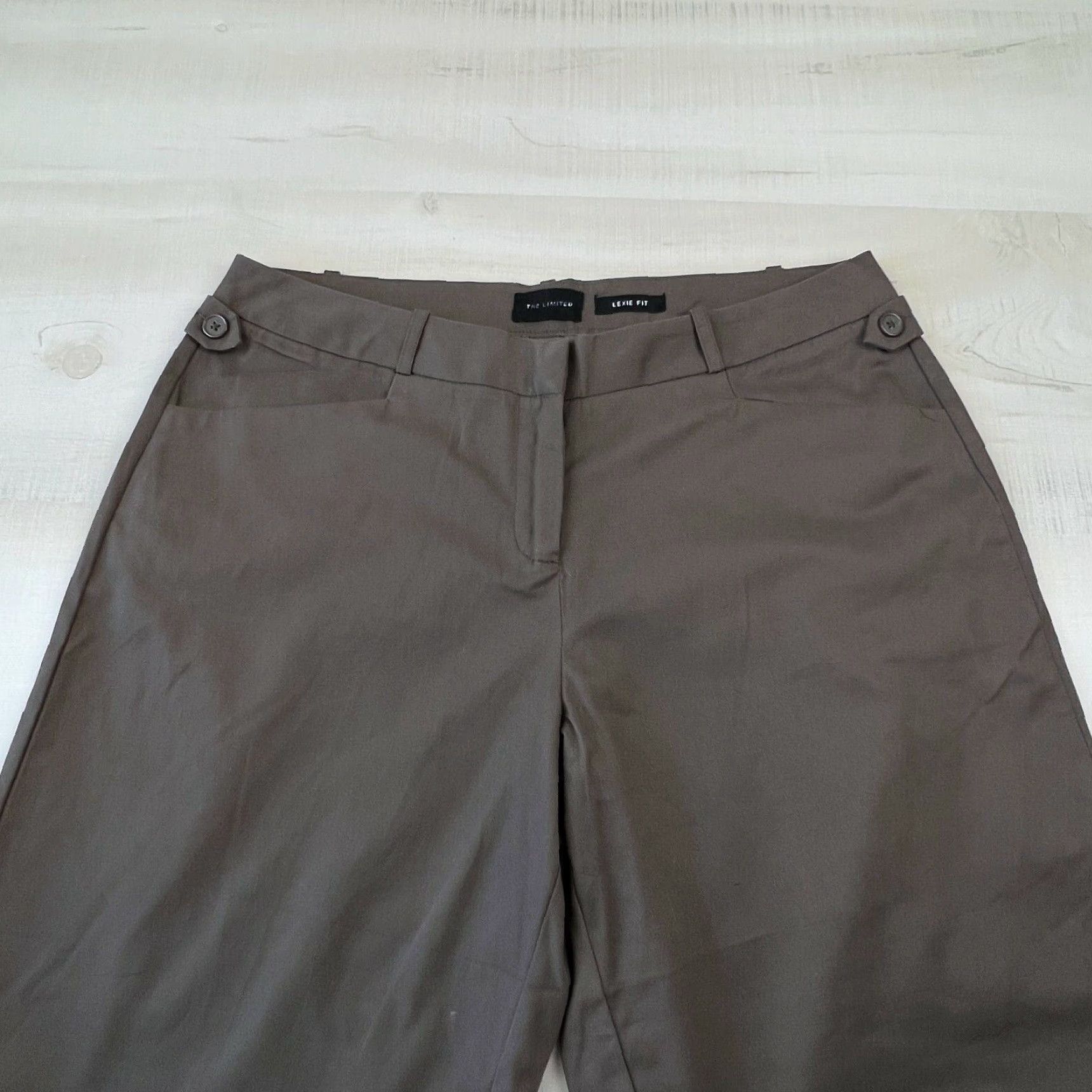 Vintage The Limited Women's Brown Cropped Pants 10 Lexie Fit Flat Front Crop Casual Size 32" / US 10 / IT 46 - 2 Thumbnail
