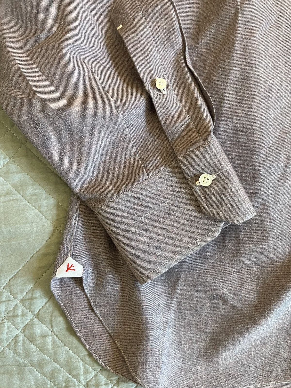 Isaia Cotton-Cashmere Dress Shirt Size US XXL / EU 58 / 5 - 3 Thumbnail